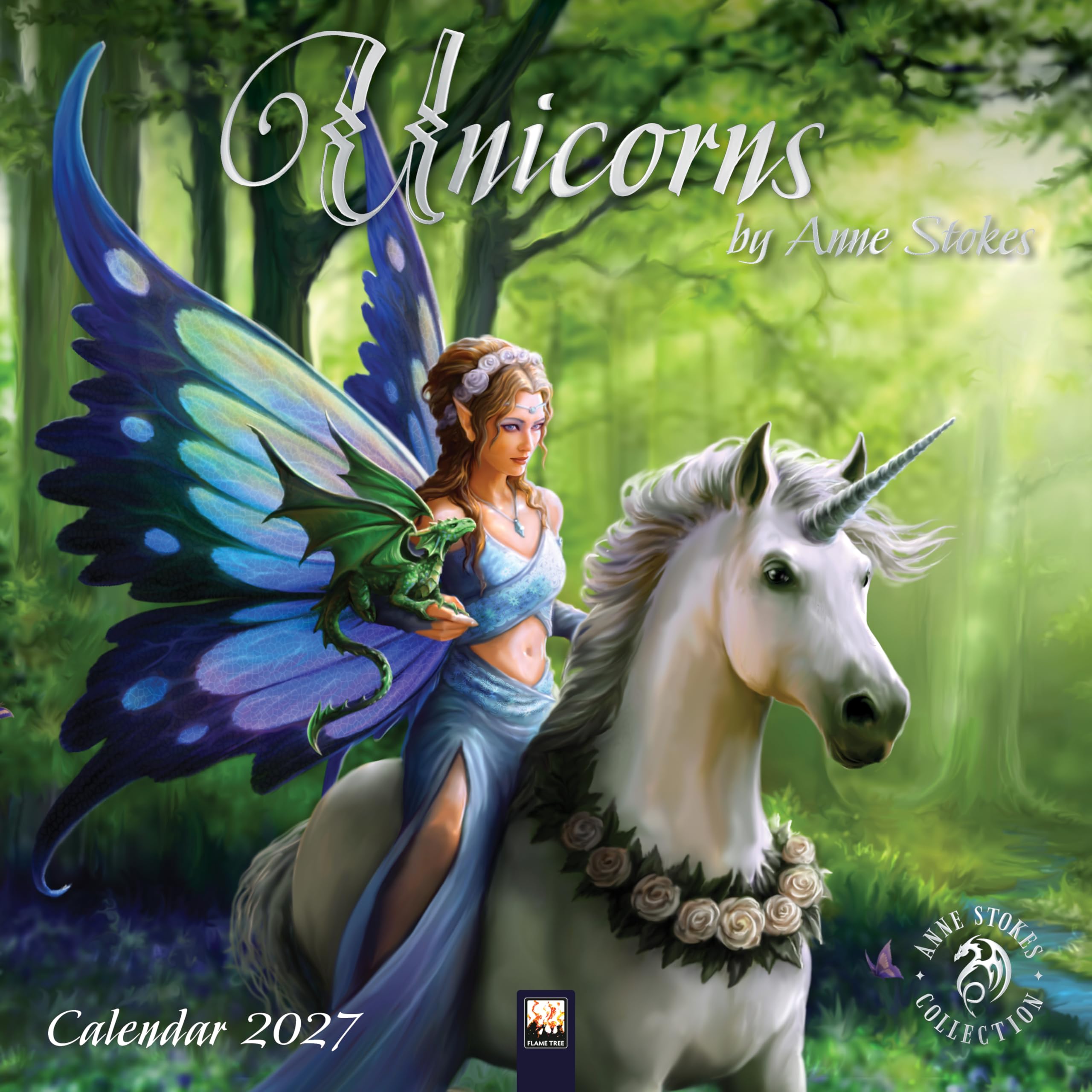 Unicorns by Anne Stokes Wall Calendar 2027 (Art Calendar): Original Flame Tree Publishing-Kalender [Kalender]