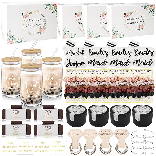 40Pcs Bridesmaid Proposal Box Gifts Set of 4 Will You
