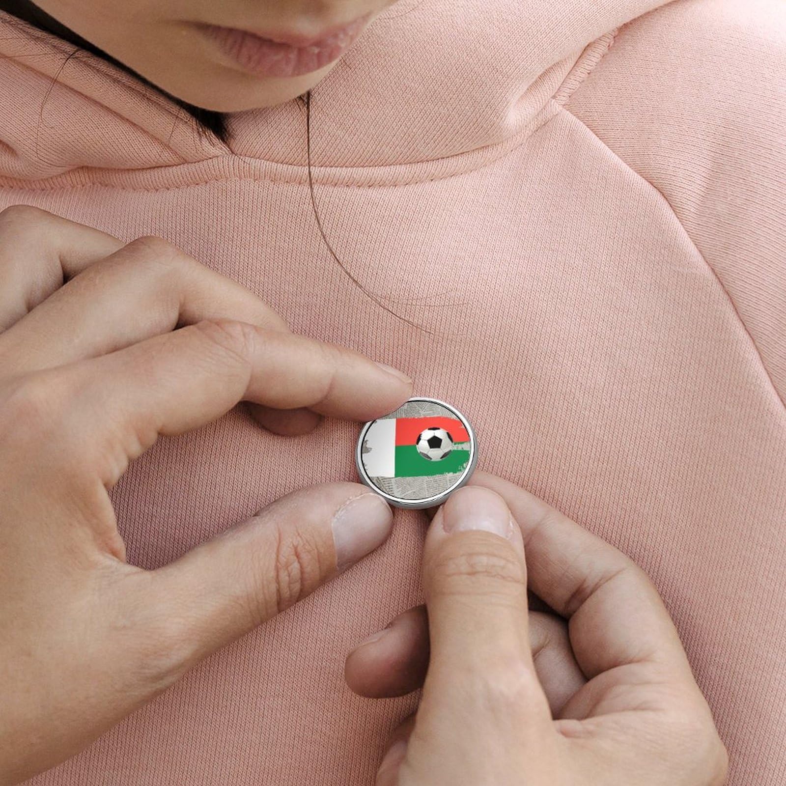 Emaille-Anstecknadeln, Motiv: Sao Tome und Principe-Flagge, Fußball-Brosche, Anstecknadeln, Sport-Fan, Gedenkstätte, Nationalstolz, Rucksack, helle Pins für Kleidung, Taschen, Jacken,