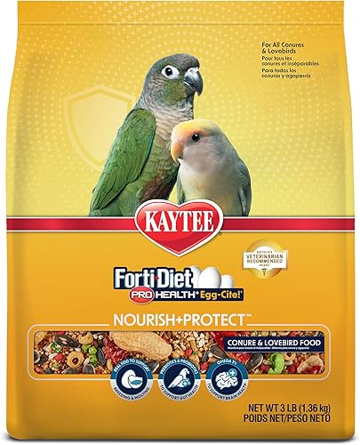 Kaytee Forti-Diet Pro Health Egg-Cite Alimento para Mascotas Cotorra y Agapornis, 3 libras