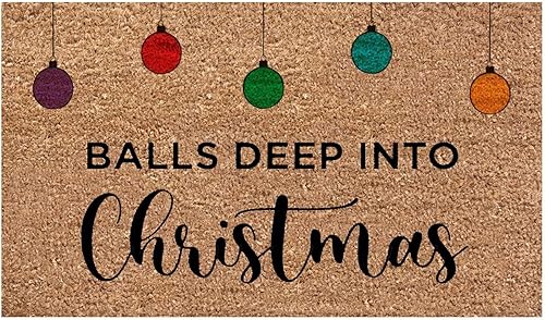 Felpudo de Navidad para exteriores, 23.6 x 15.7 pulgadas, resistente, pesadilla antes de Navidad, Papá Noel, tapete para puerta de entrada, tapete