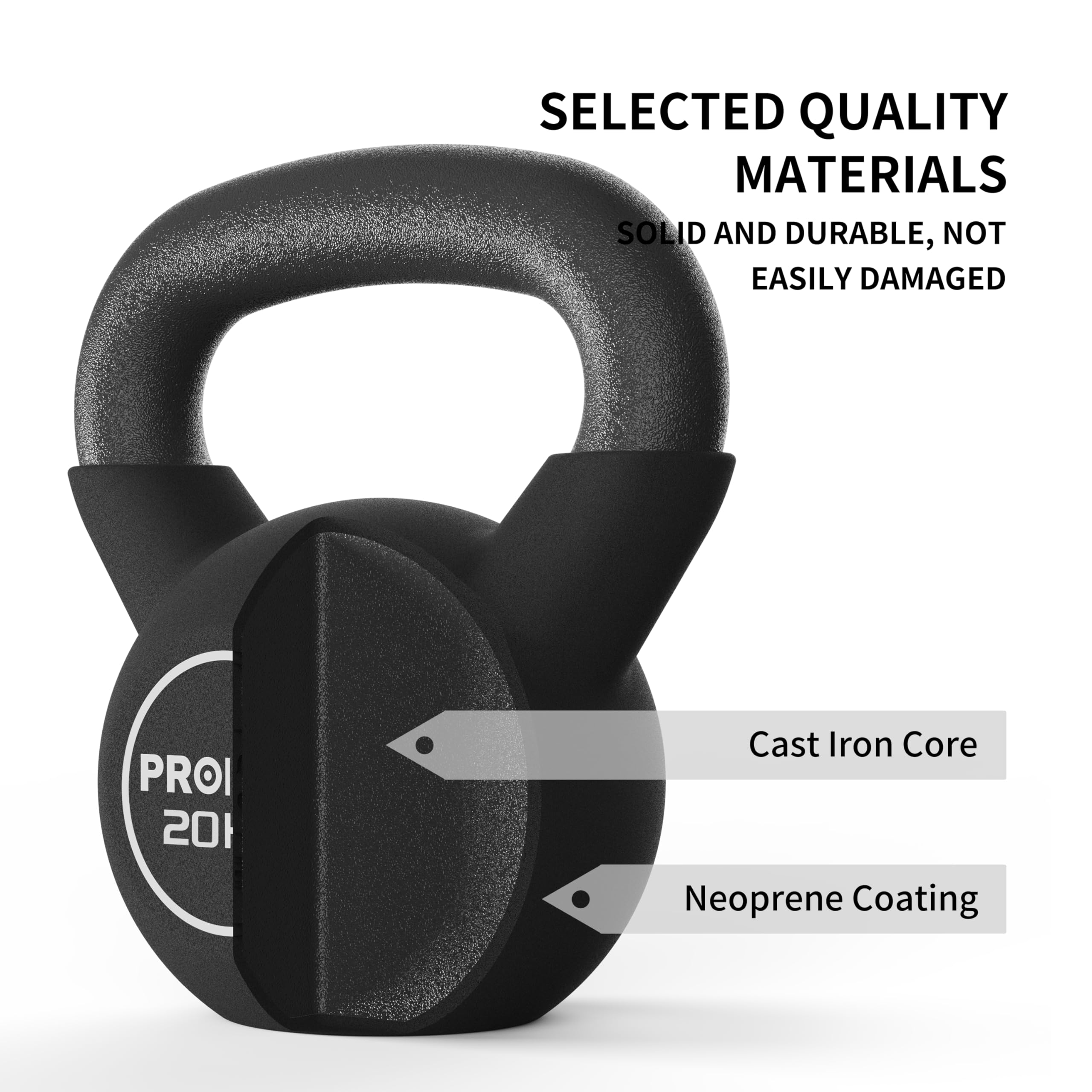 PROIRON Kettlebell Poids Musculation Alteres Musculation Femme Homme, 20kg