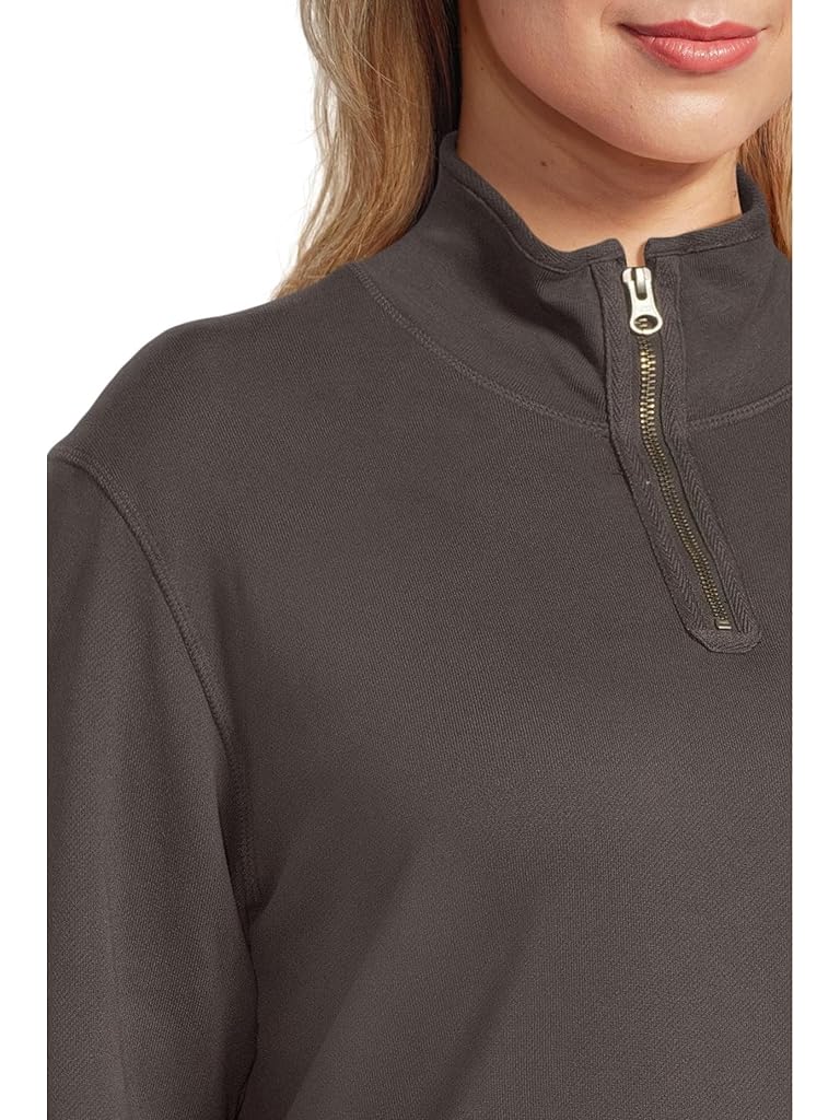 Brown Mod-o-doc Long Sleeve Half-zip Funnel Neck Sweatshirt