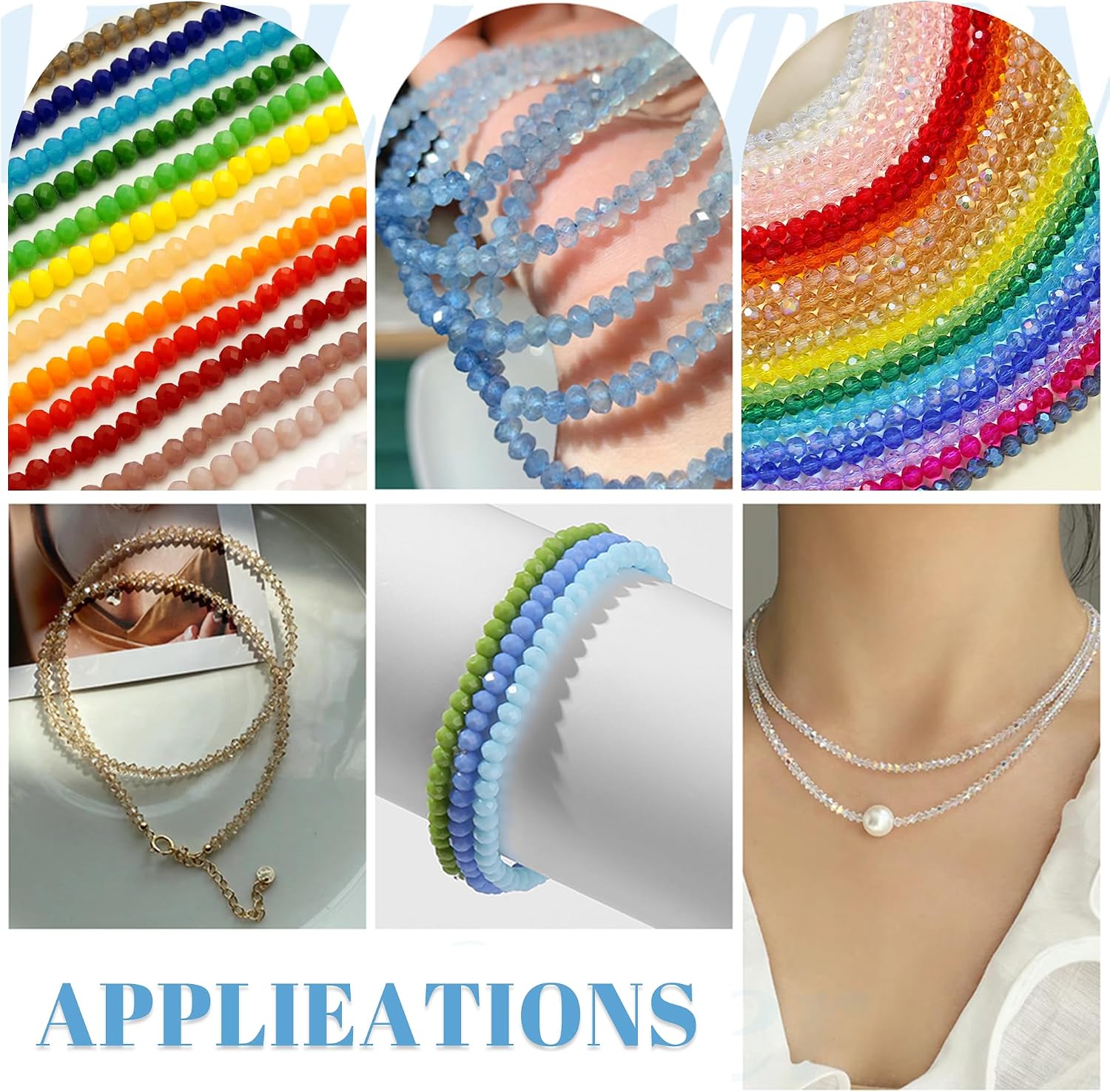 3080pcs 4mm Crystal Beads for Jewelry Making - 28 Colors Faceted Rondelle Beads for Bracelets Making Kit, Sparkly Spacer Beads (AB Finish) for DIY Bracelets, Necklace, Crafts for Beginners