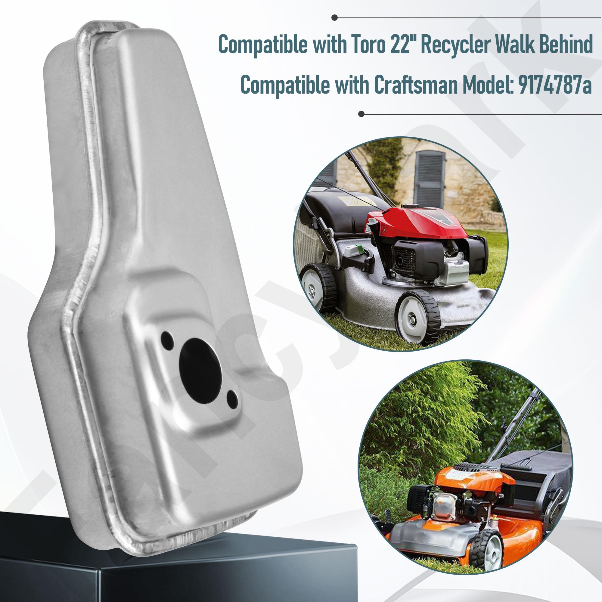 790828 Silenciador para cortacésped para motores BS | Compatible con Craftsman 9174787a, reciclador Toro de 22 pulgadas