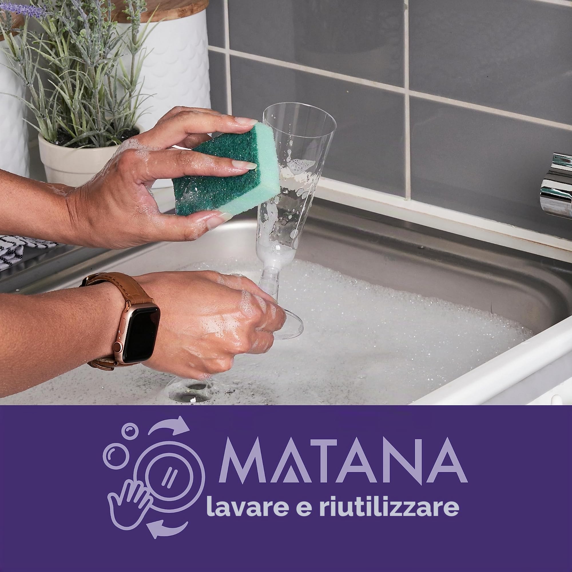 Matana 48 Flute in Plastica, 150ml - Calici Plastica Rigida Lavabili e Riutilizzabili - Bicchieri Spumante/Prosecco, Bicchieri Champagne, Calici Vino per Feste, Matrimoni e Natale
