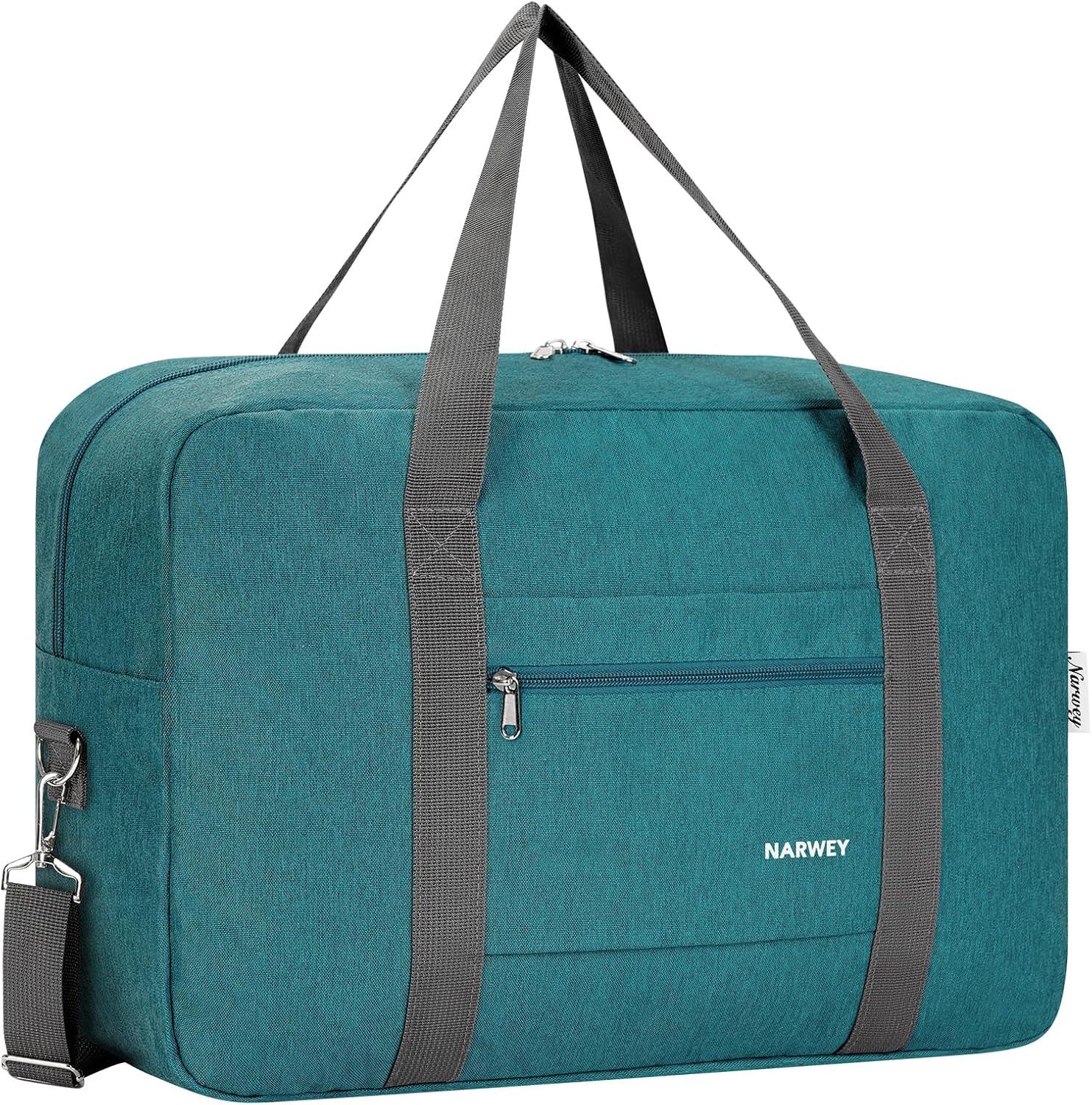 for Easyjet Airlines Cabin Bag 45x36x20 Underseat Foldable Travel Duffel Bag Holdall Tote Carry on Luggage Overnight for Women and Men 25L (Thick Series Teal (with Shoulder Strap))
