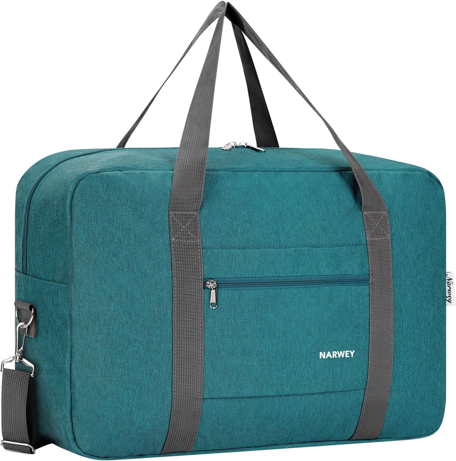 for Easyjet Airlines Cabin Bag 45x36x20 Underseat Foldable Travel Duffel Bag Holdall Tote Carry on Luggage Overnight for Women and Men 25L (Thick Series Teal (with Shoulder Strap))