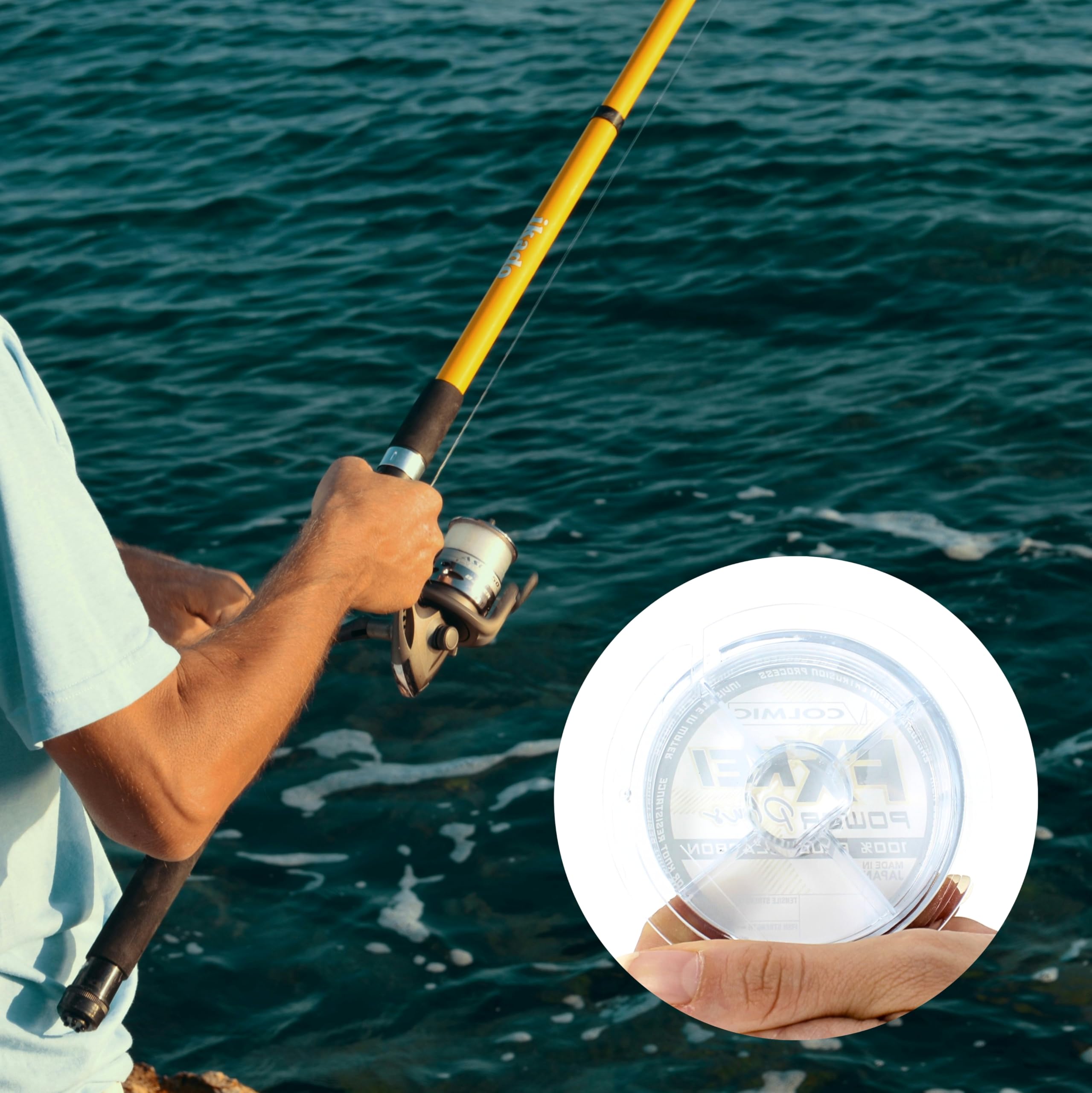Colmic FXREI Power Plus – Filo Fluorocarbon 100% Invisibile in Acqua, Alta Resistenza all’Abrasione e ai Nodi – Prodotto Ufficiale Colmic
