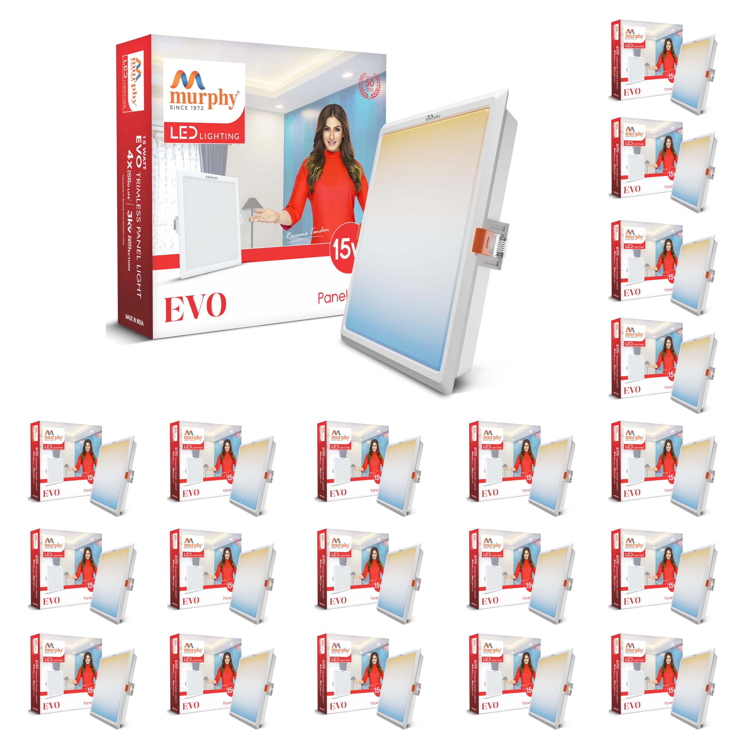 Murphy EVO LED Recessed Panel Light - 3 Color Switchable -10 Murphy EVO LED Recessed Panel Light - 3 Color Switchable -10