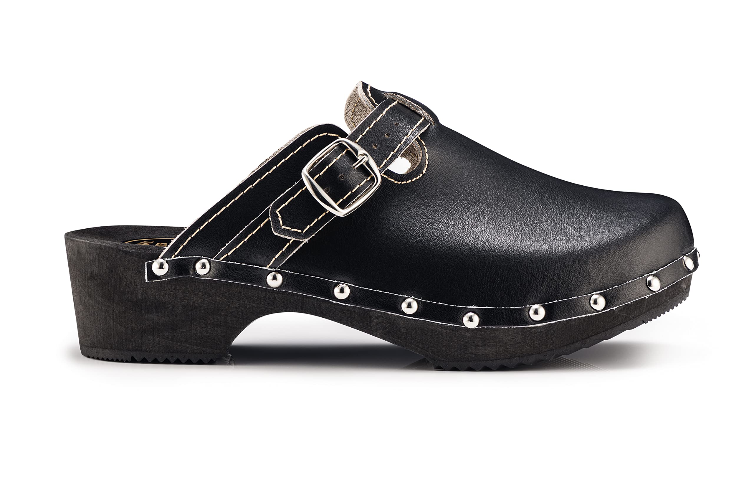 ESTRO Zoccoli in Legno Donna in Pelle Ciabatte Sanitarie Donna CDL05