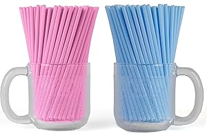 Just Straws Gender Reveal Straws (Light Pink and Light Blue)