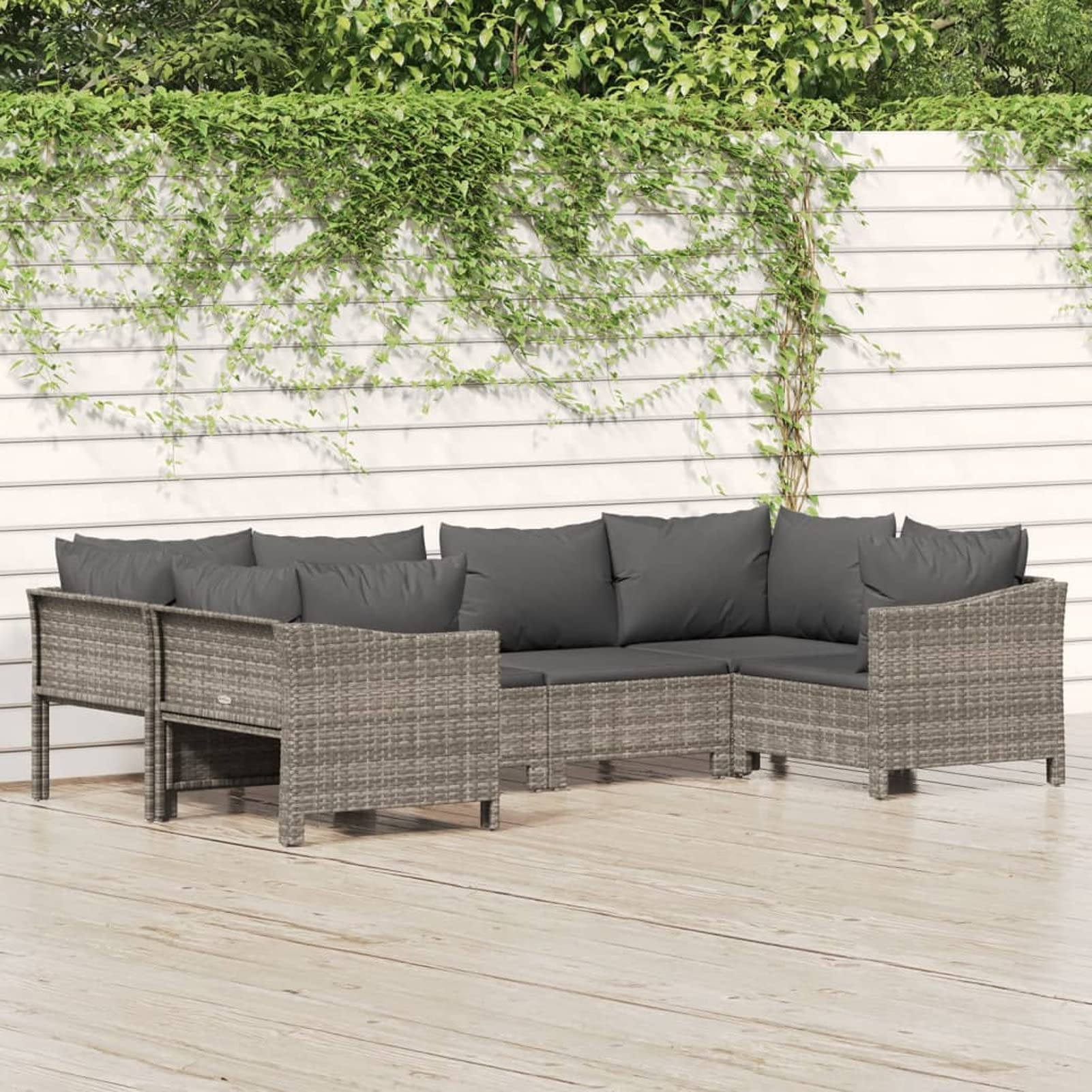 Festnight Salon de Jardin Exterieur en resine Salon de Jardin Bas mobilier de Jardin Salon de Jardin modulable Salon Exterieur terrasse