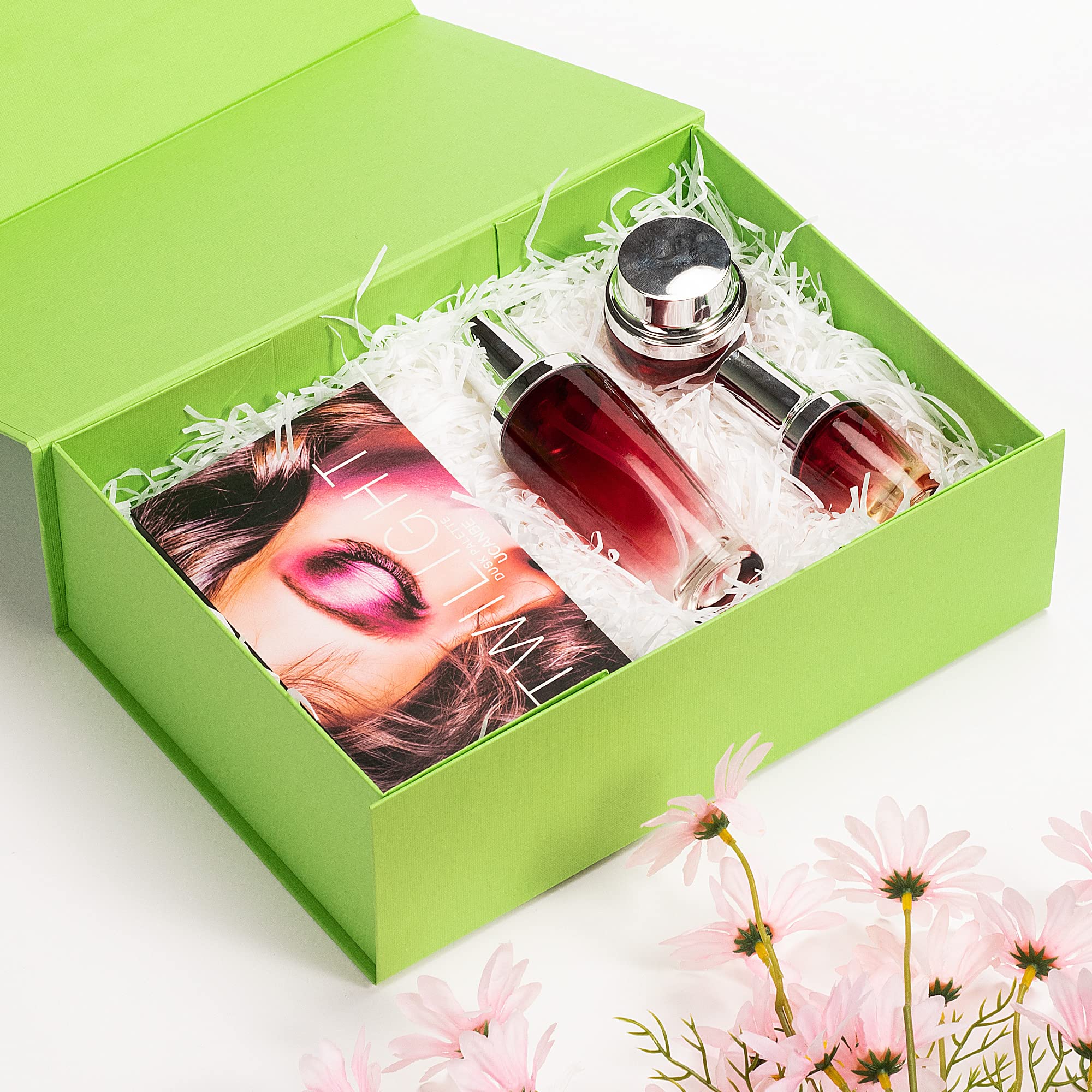 ADEL DREAM Faltende Geschenkbox für Kleidung (10 Stück, Groß, Leuchtend Grün)