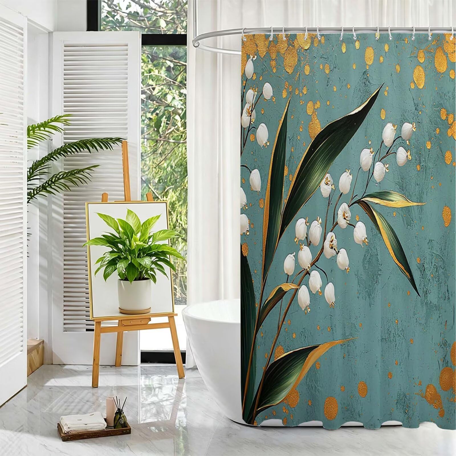 Rideau de Douche Vert, Rideau Douche 200x250cm L-77