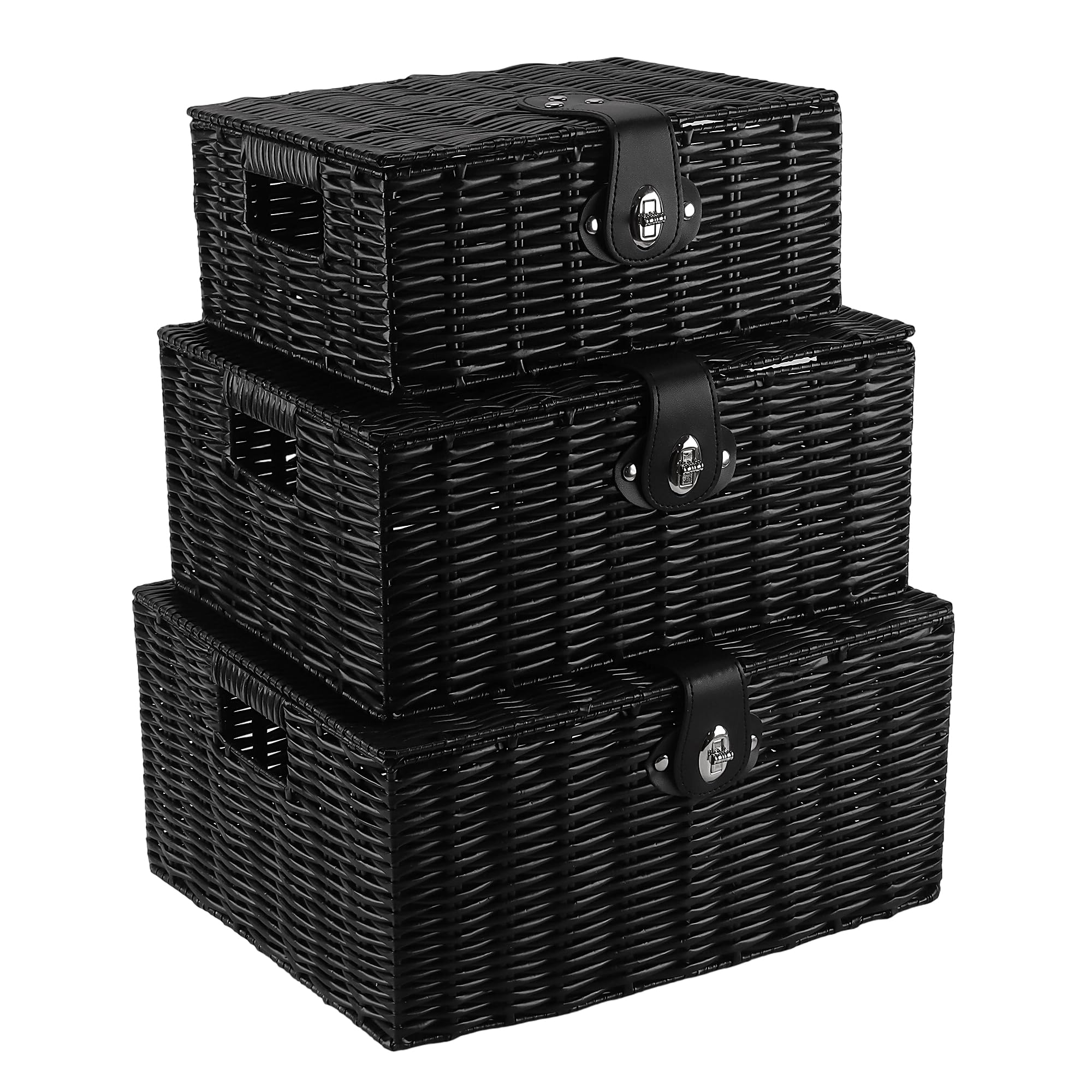 Cestas de almacenamiento de resina perfectas para organizar el baño y dormitorio 1