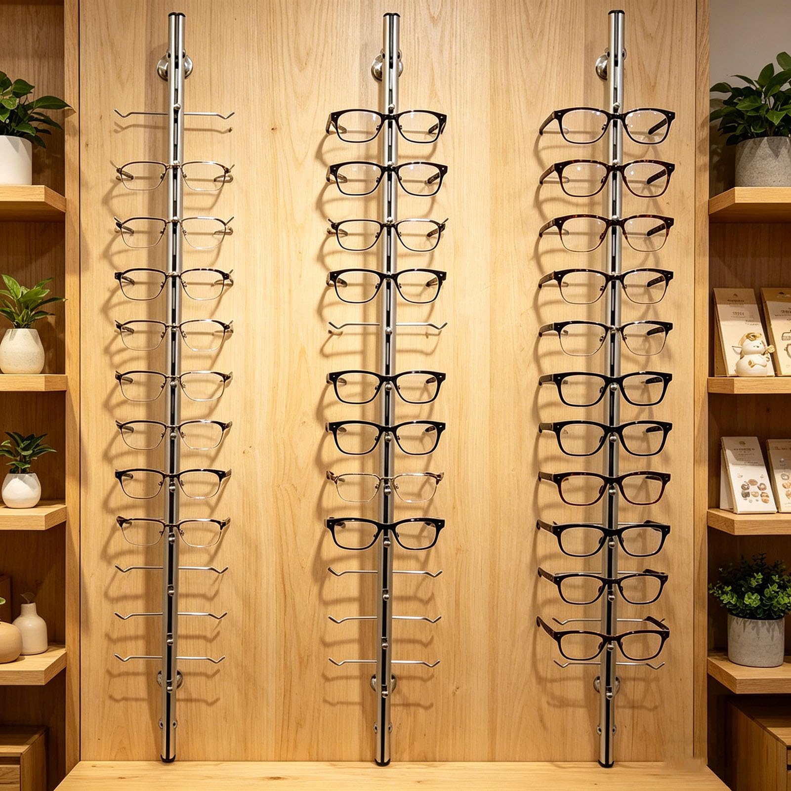 Naścienny metalowy stojak na okulary przeciwsłoneczne,Modern Retail Home Collection Okulary Wiszący Stojak,Sklep Wyświetla Uchwyt Ramki Okularów, dla wielu Okulary Okulary Okulary