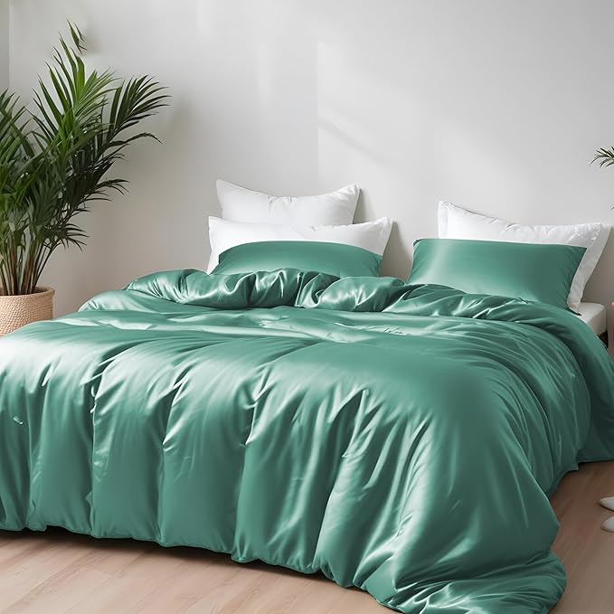 LINENWALAS Small Double Duvet Cover 2Pc Set for 4ft Bed, Bamboo Bedding