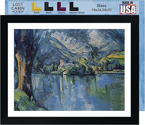 Lac d Annecy by Paul Cezanne - Póster enmarcado para pared, póster de reproducción de pintura fina y cuadros  Impresiones de galería en marco de