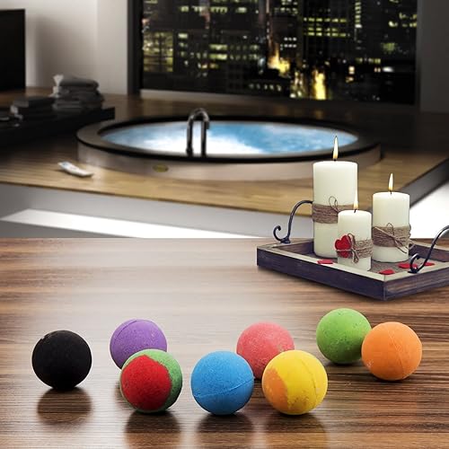 Miniatura 4 de Purelis Juego de regalo de bomba de baño natural. Bombas de baño para niños, mujeres y hombres. Es el mejor juego de regalo de cumpleaños. Bolas de