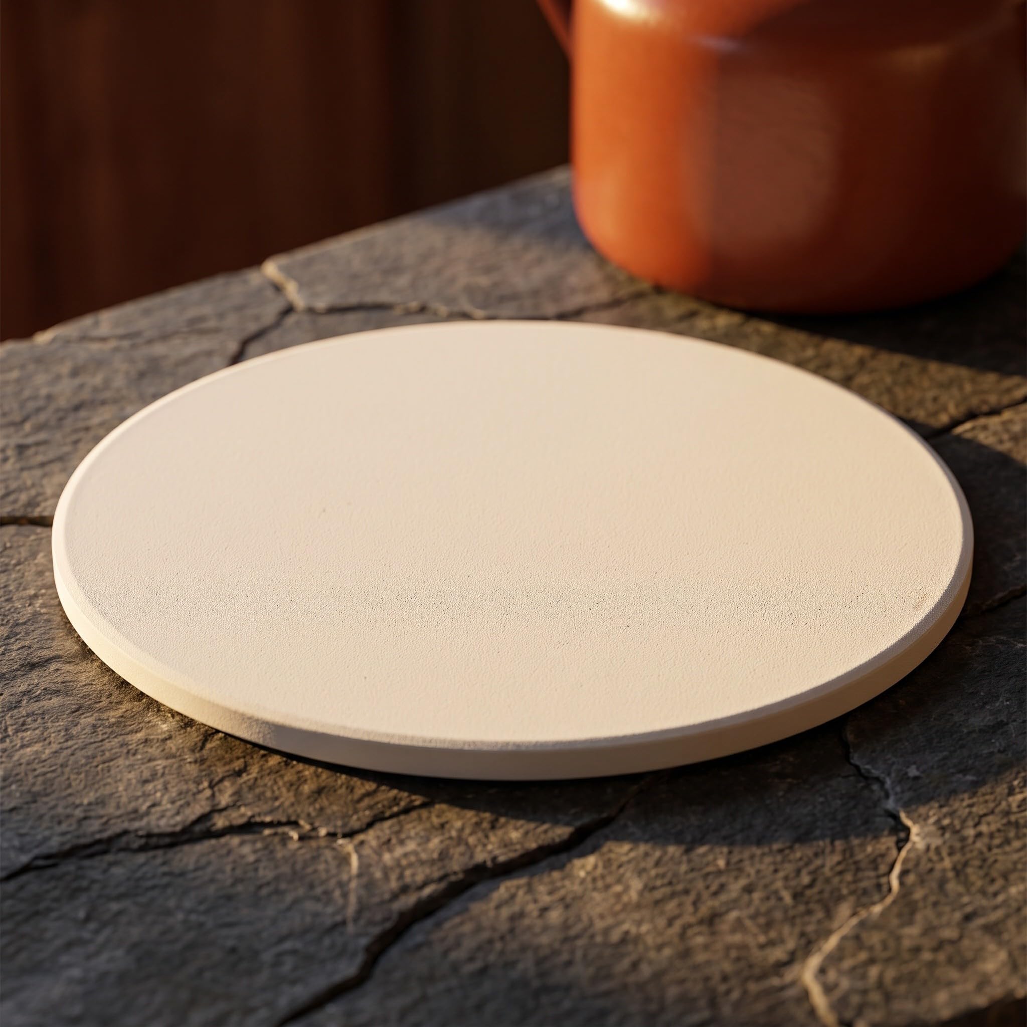INOOMP Pietra refrattaria rotonda in cordierite da 30 x 30 cm per forno o