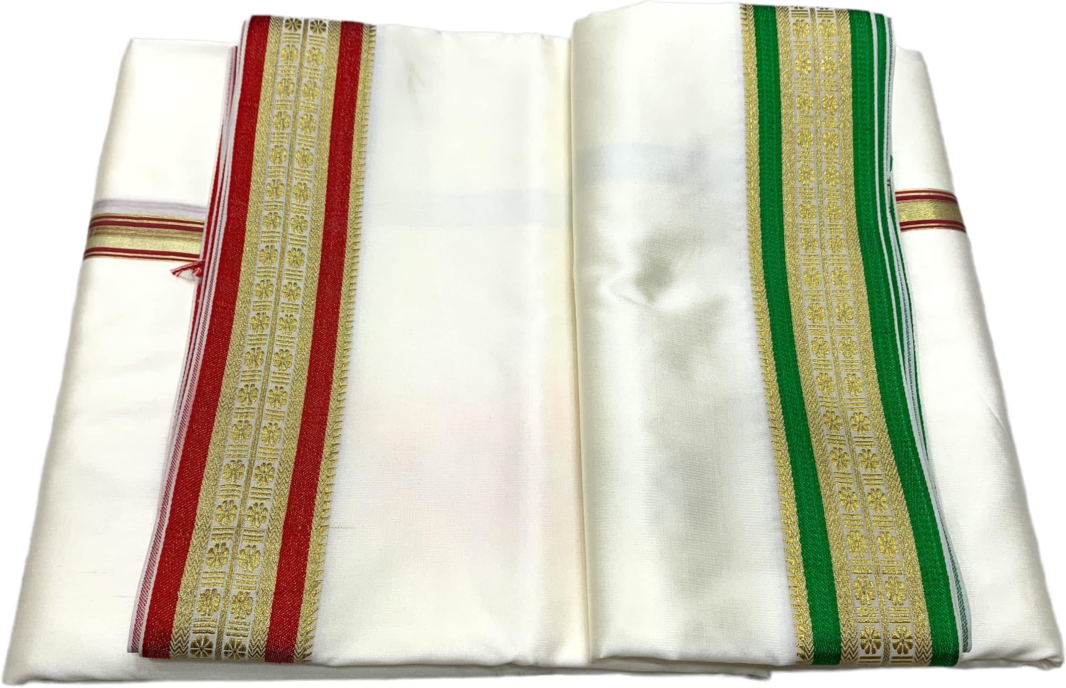 Exquisite Silk Pattu Panchalu: Unstitched Dhoti with Stole for men - Ideal for Pooja and Special Occasions