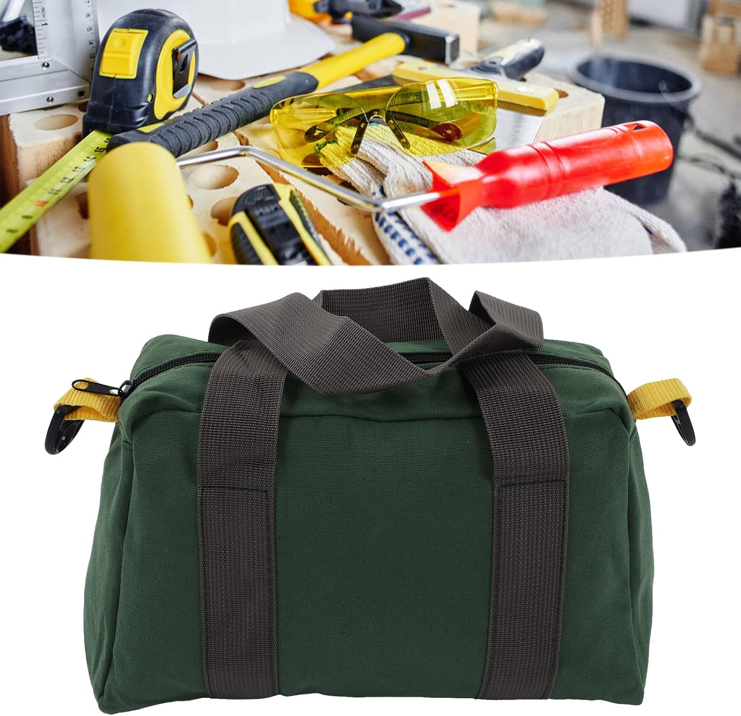 Tool Bag, Wideangle Tool Bag, Waterproof, Strong Carrying Capacity, Widened Large Zipper, Widely Used for Wood Screwdrivers (41cm/16in)