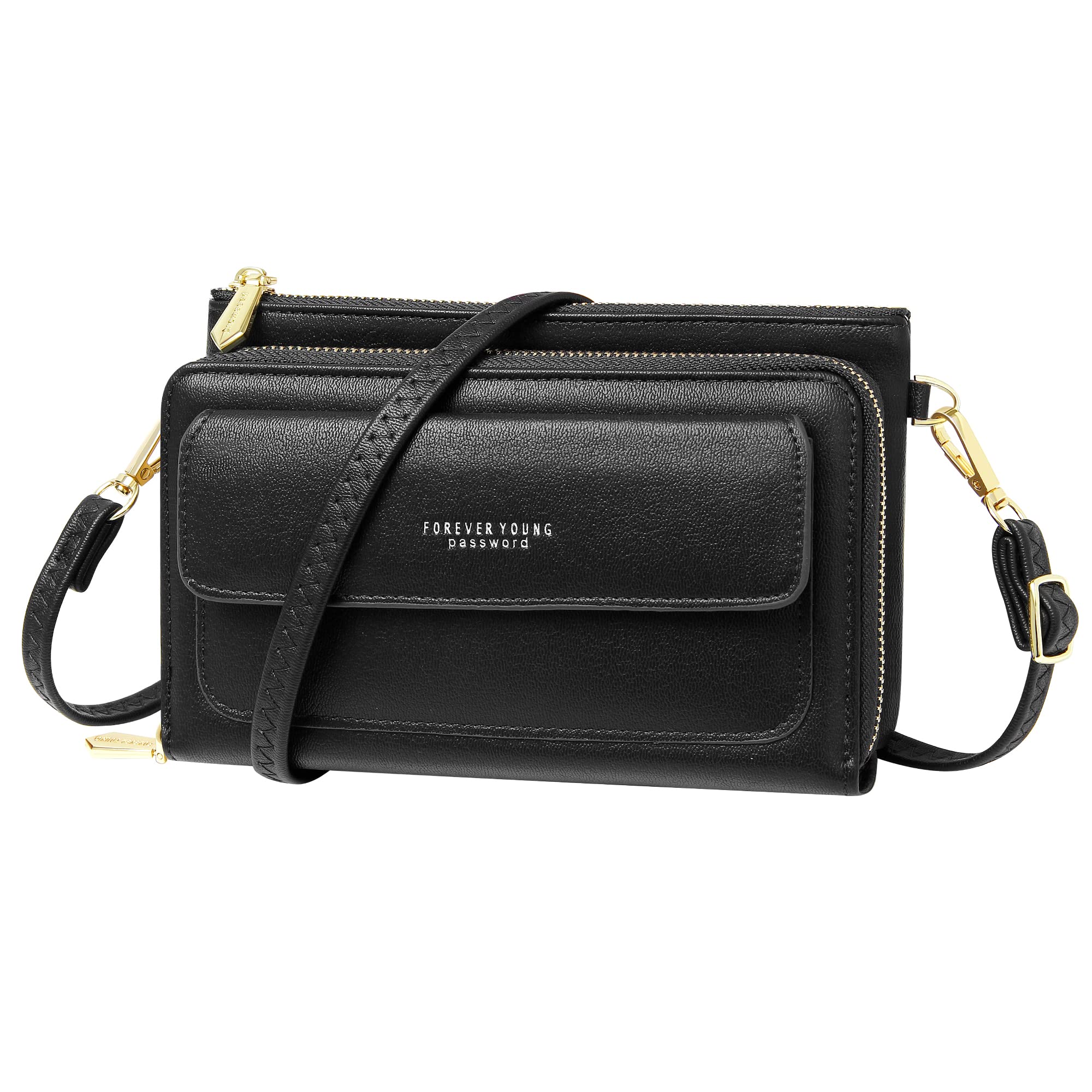 KUKOOSmall Crossbody Bag for Women Cell Phone Wallet Purse Mini Shoulder Handbags with Card Slots