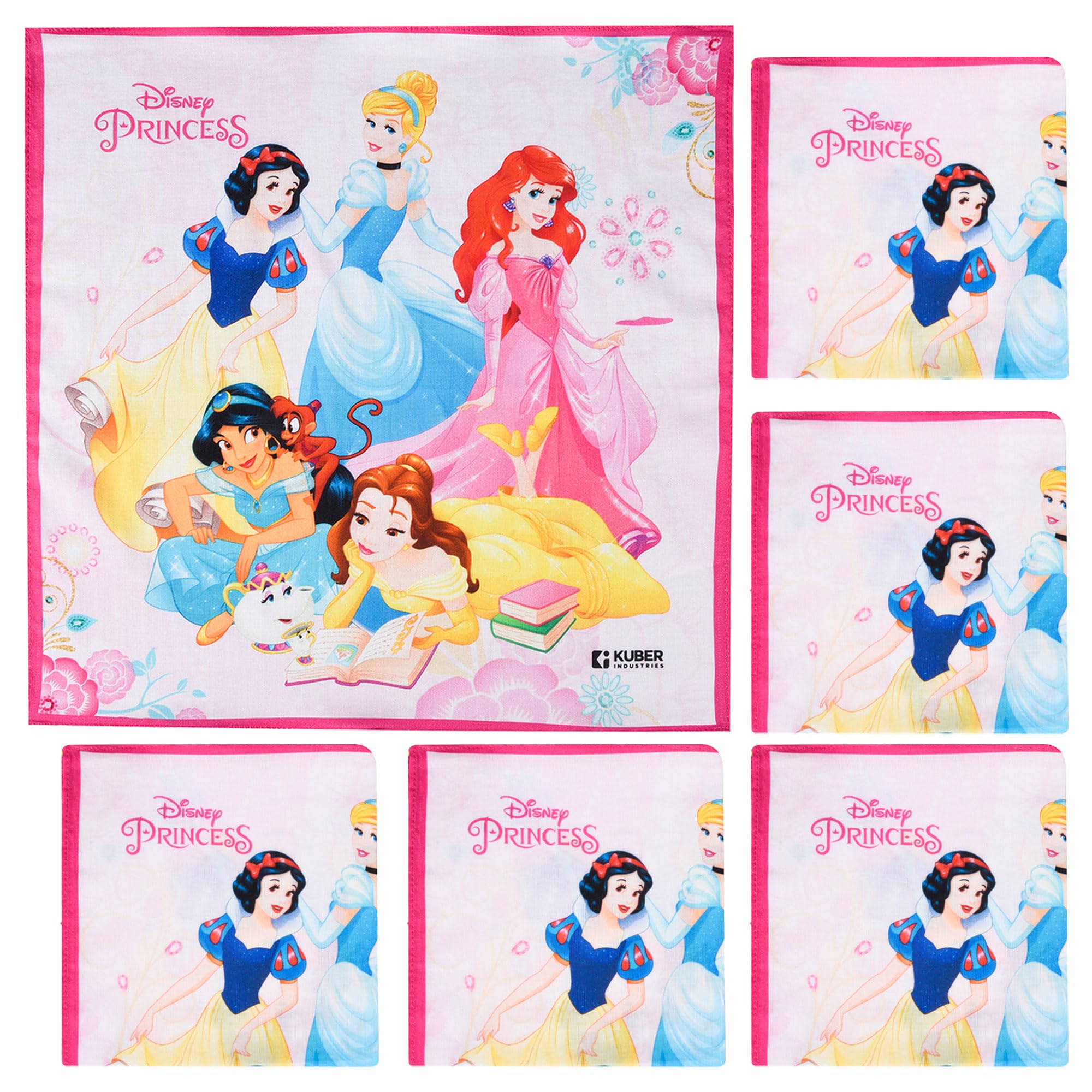 Pack of 6 Marvel Spiderman Cotton Handkerchiefs | Premium Rumal for Boys & Girls | Hankies for Gifting | Blue