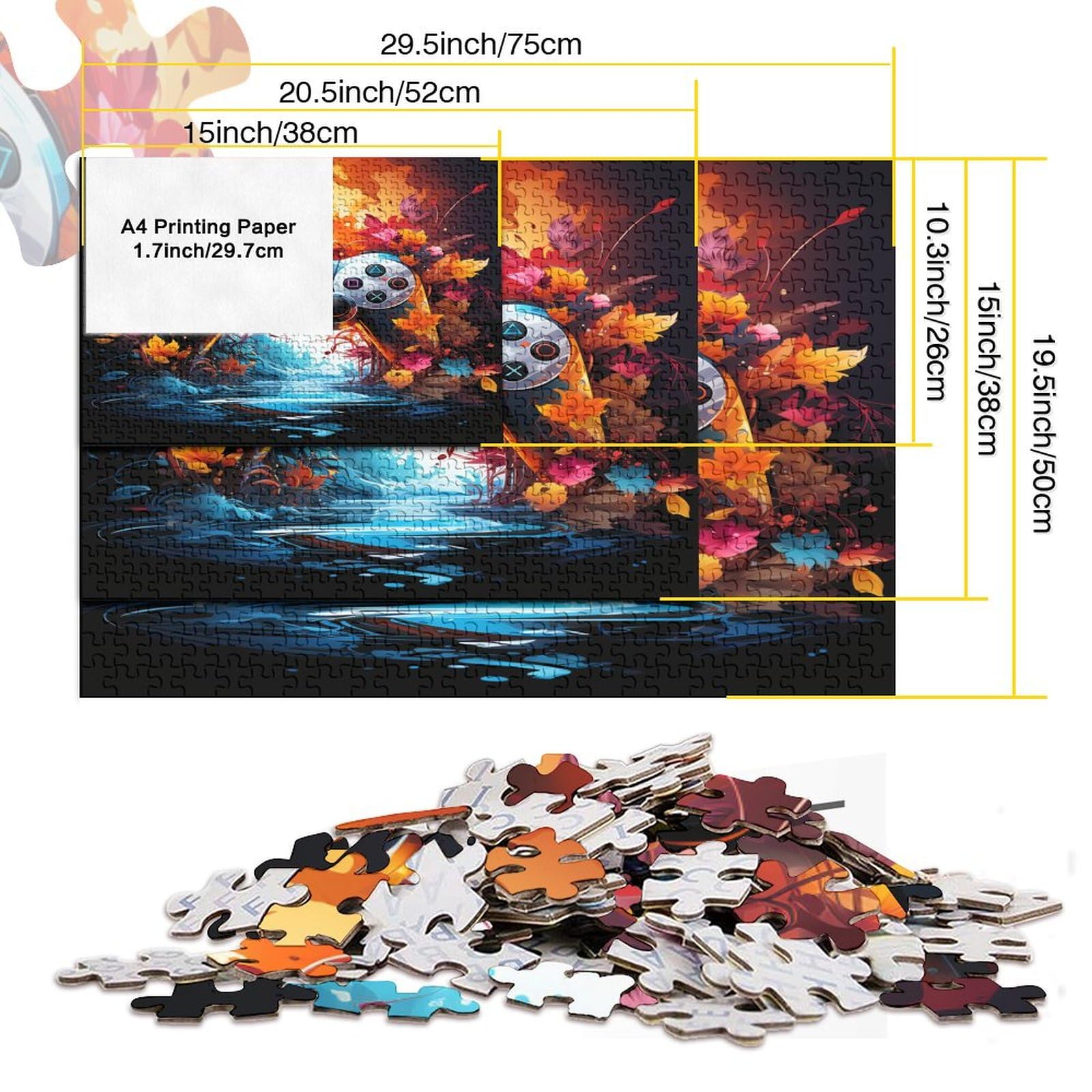 Game Puzzles Puzzle 1000 elementów, Puzzle dla dorosłych, Puzzle - Wysokiej jakości druk 1000 sztuk (75 x 50 cm)
