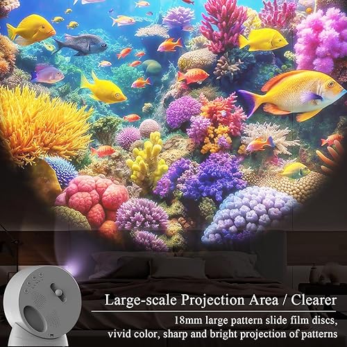 Miniatura 2 de Proyector de estrellas 13 en 1 con luz de galaxia para niños, proyector de planetario con altavoz Bluetooth y ruido blanco, temporizador y control