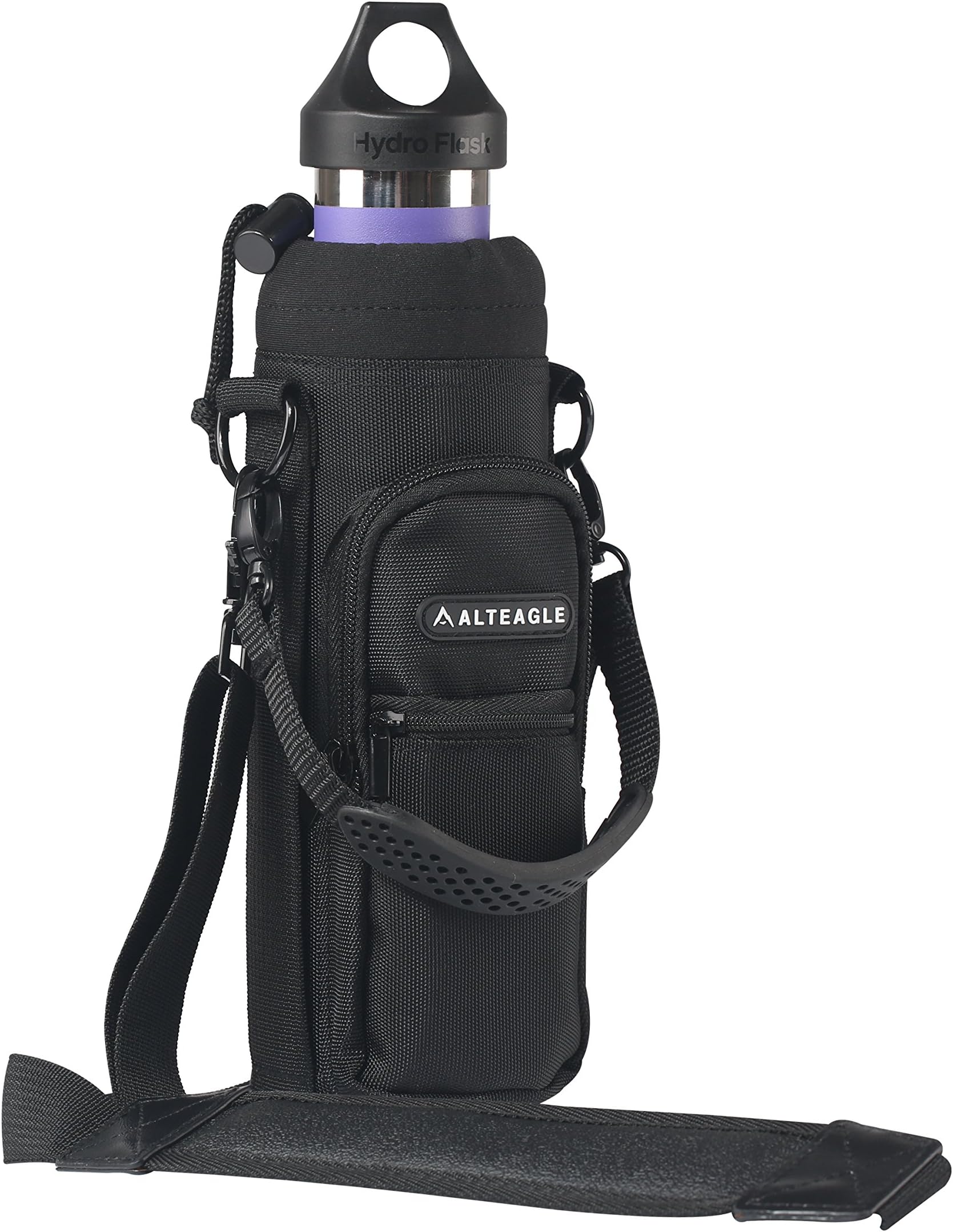 Alteagle 24 oz Pocket Carrier for Hydro Flask Bottles, Neoprene Sleeve with Short Carrying Handle and Adjustable Shoulder Strap