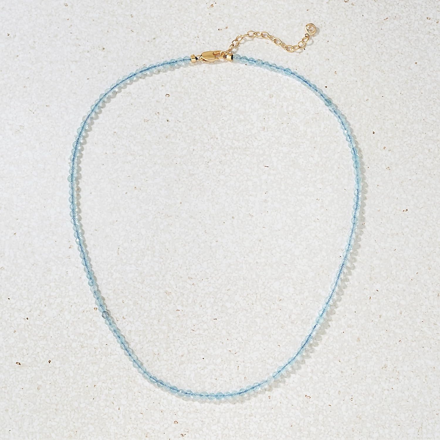 MEVECCO Gold Choker Necklace for Women 18K Gold Plated Handmade Stone Crystal Beaded Summer Necklace Jewelry Gifts For Her - Image 7