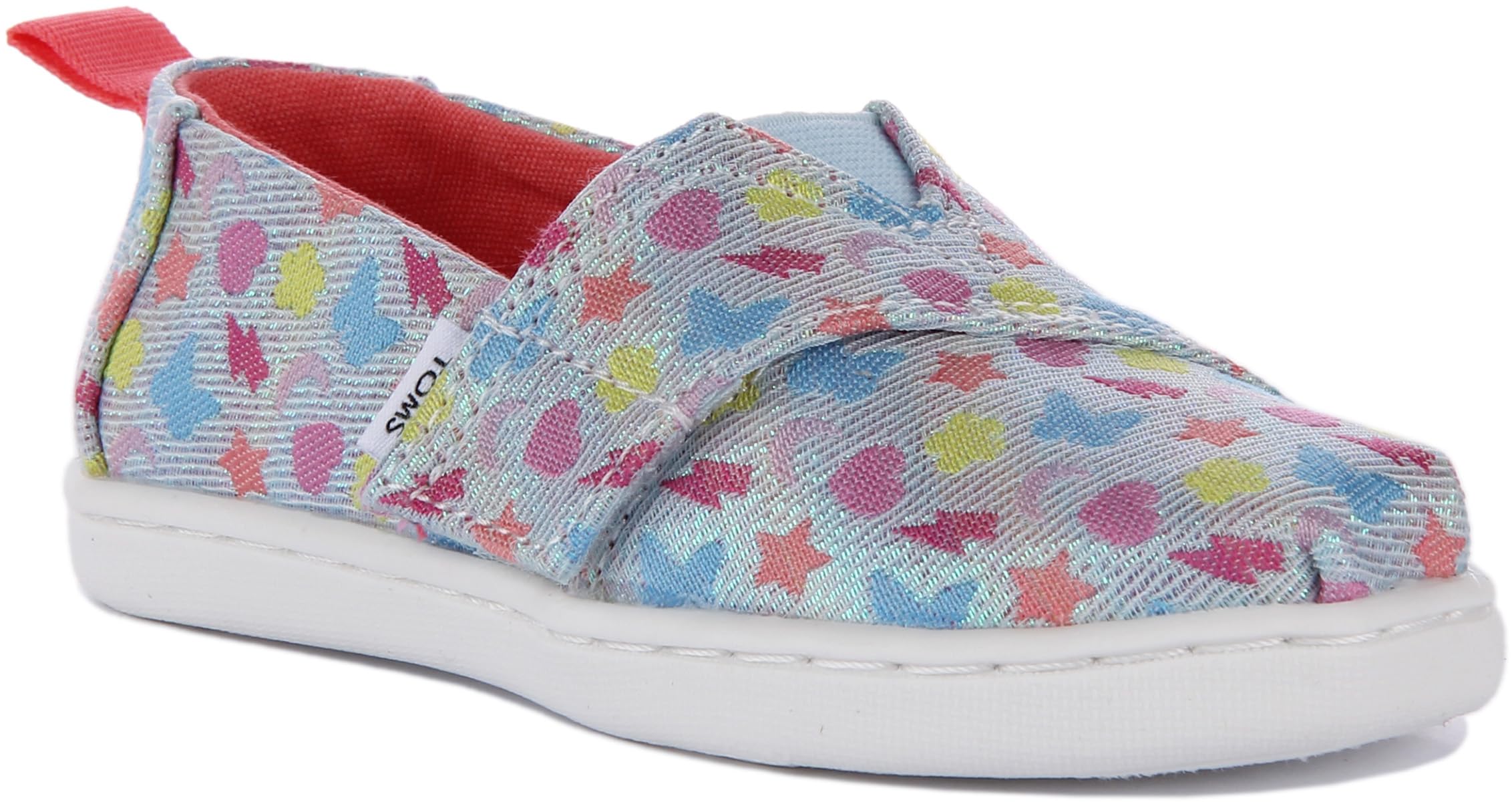 TOMS Tiny Girl Classic Alpargata Loafer Flat, Blue, 4 UK