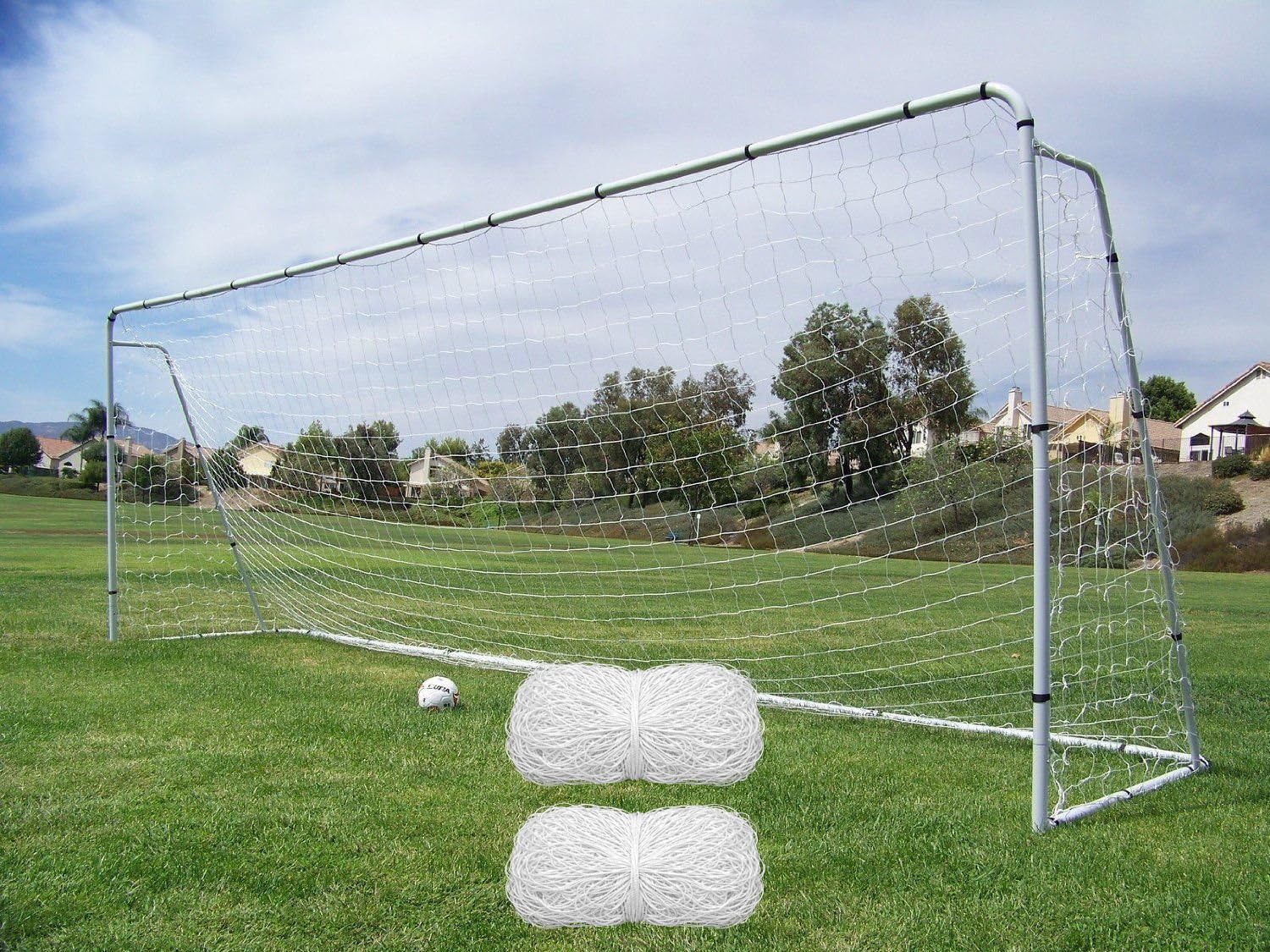 Official Size 24 X 8 X 5 Ft. Steel Soccer Goal (2Nets)