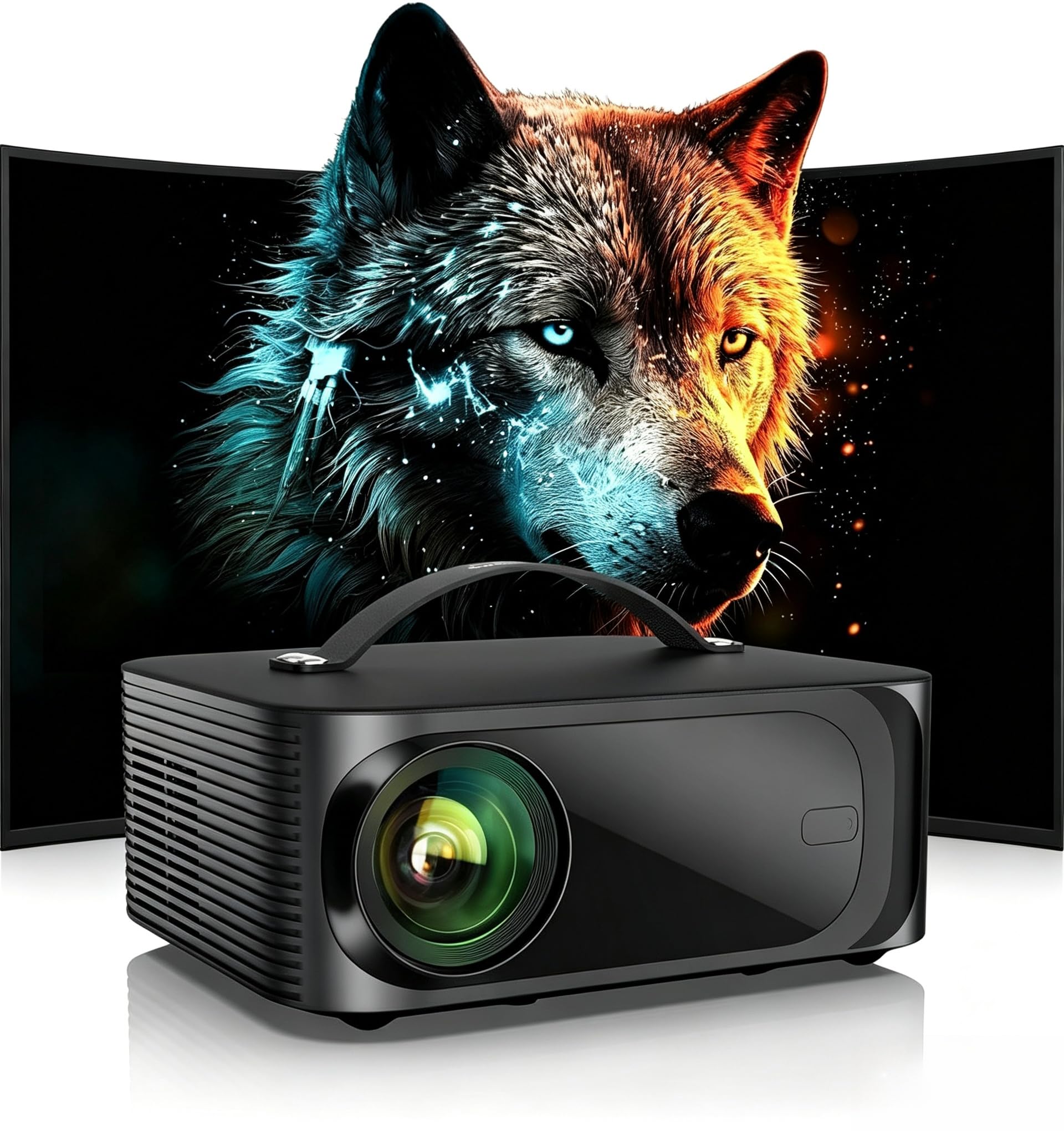 Videoprojecteur-4K Compatible Netflix avec 800+ Apps pour Home Cinéma