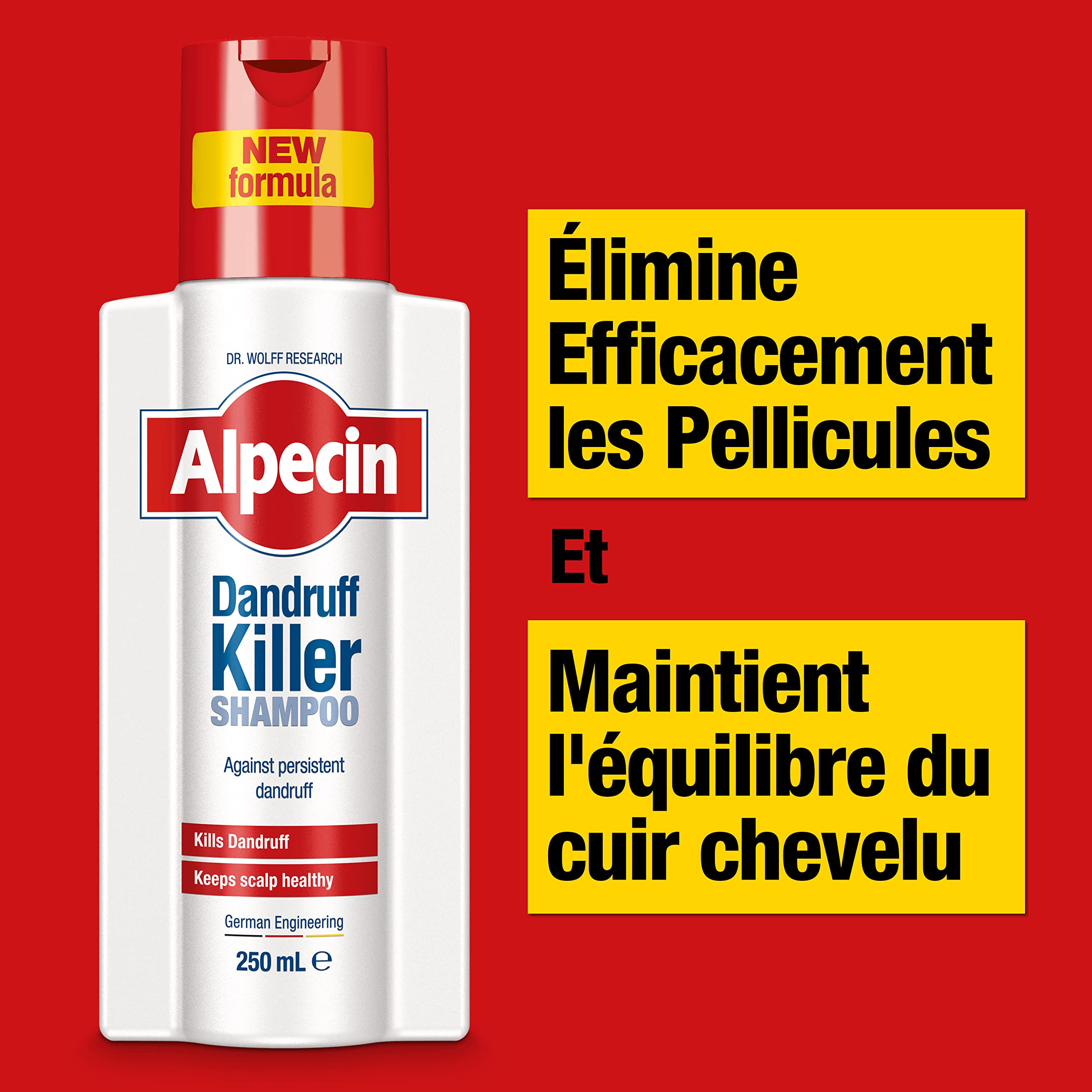 Alpecin Dandruff Killer Shampooing Antipelliculaire 3x 250ml | Enlève et prévient efficacement les pellicules