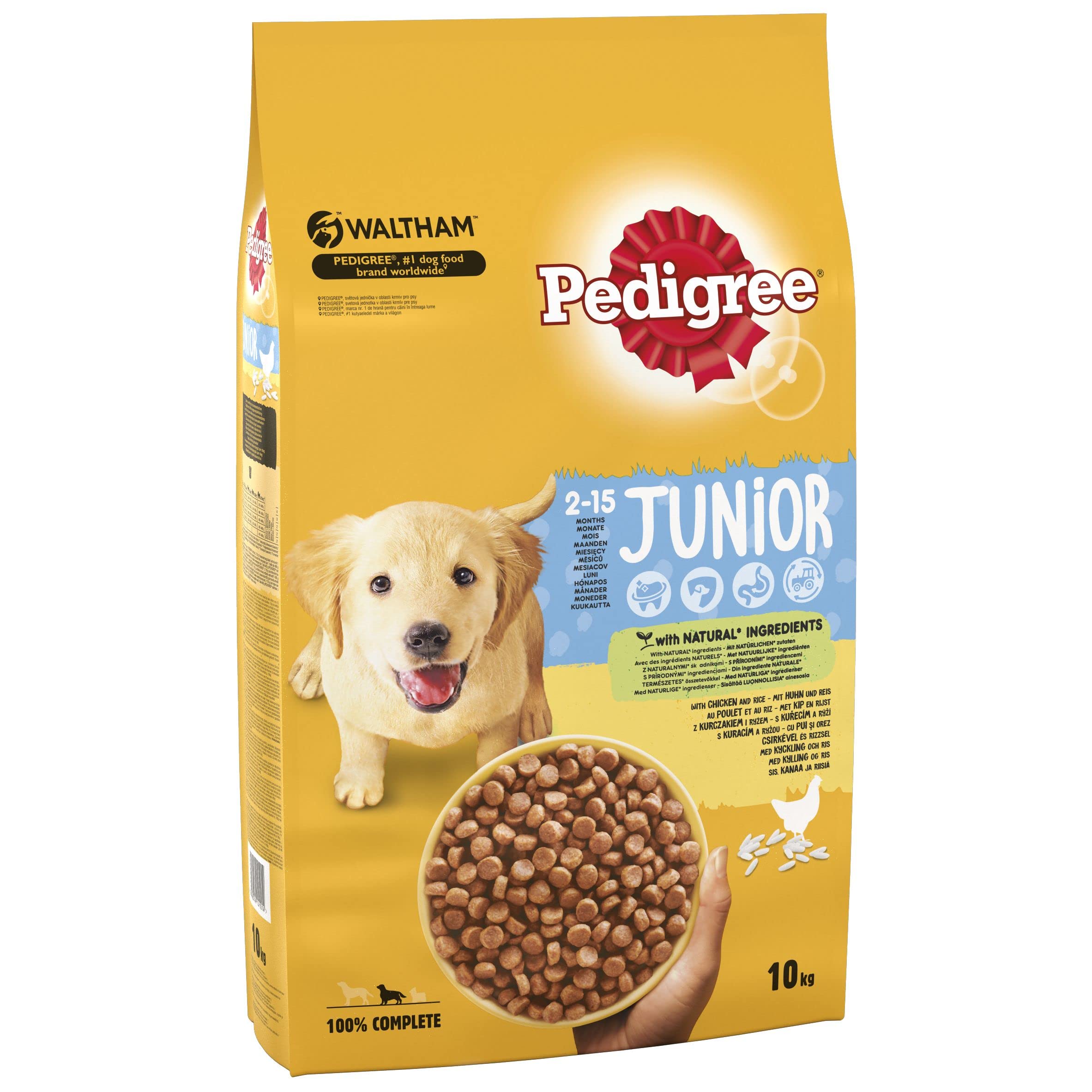 Pedigree Complete Dog Dry Food for Puppies, 10 kg - Medium Sized Dogs