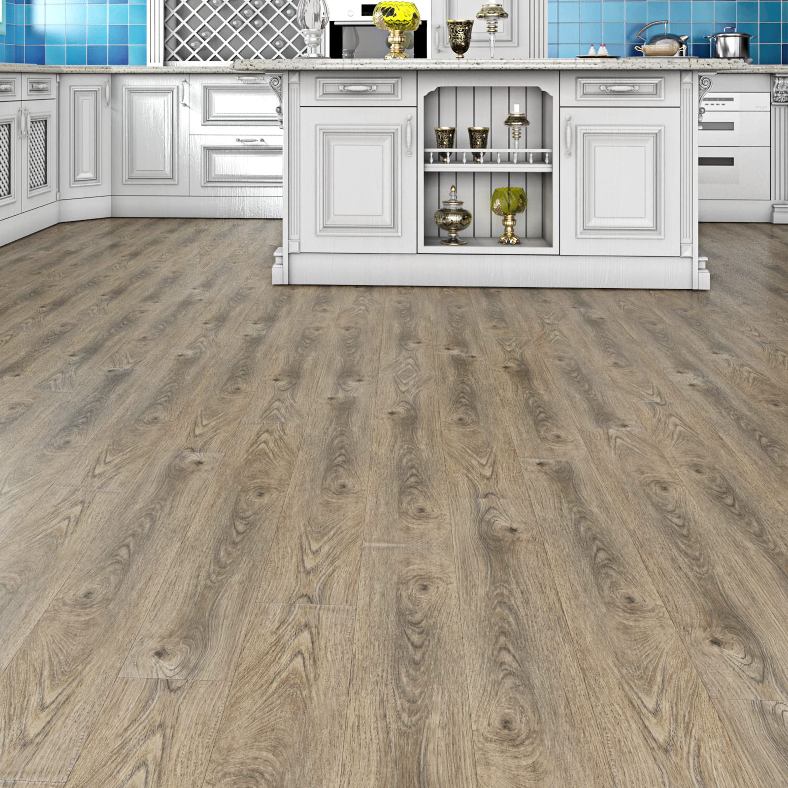 Livelynine 16 Piastrelle Adesive Pavimento Effetto Legno Rovere Rustico 90x15cm Pavimento Adesivo Bagno Lavabile PVC Adesivo Pavimenti Legno Marrone Linoleum Pavimenti Cucina Soggiorno Camera da Letto
