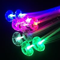 Vista 2 de Paquete de 10 luces LED para el cabello, pasadores ópticos intermitentes para fiestas, bailes de bar y accesorios para el cabello iluminados