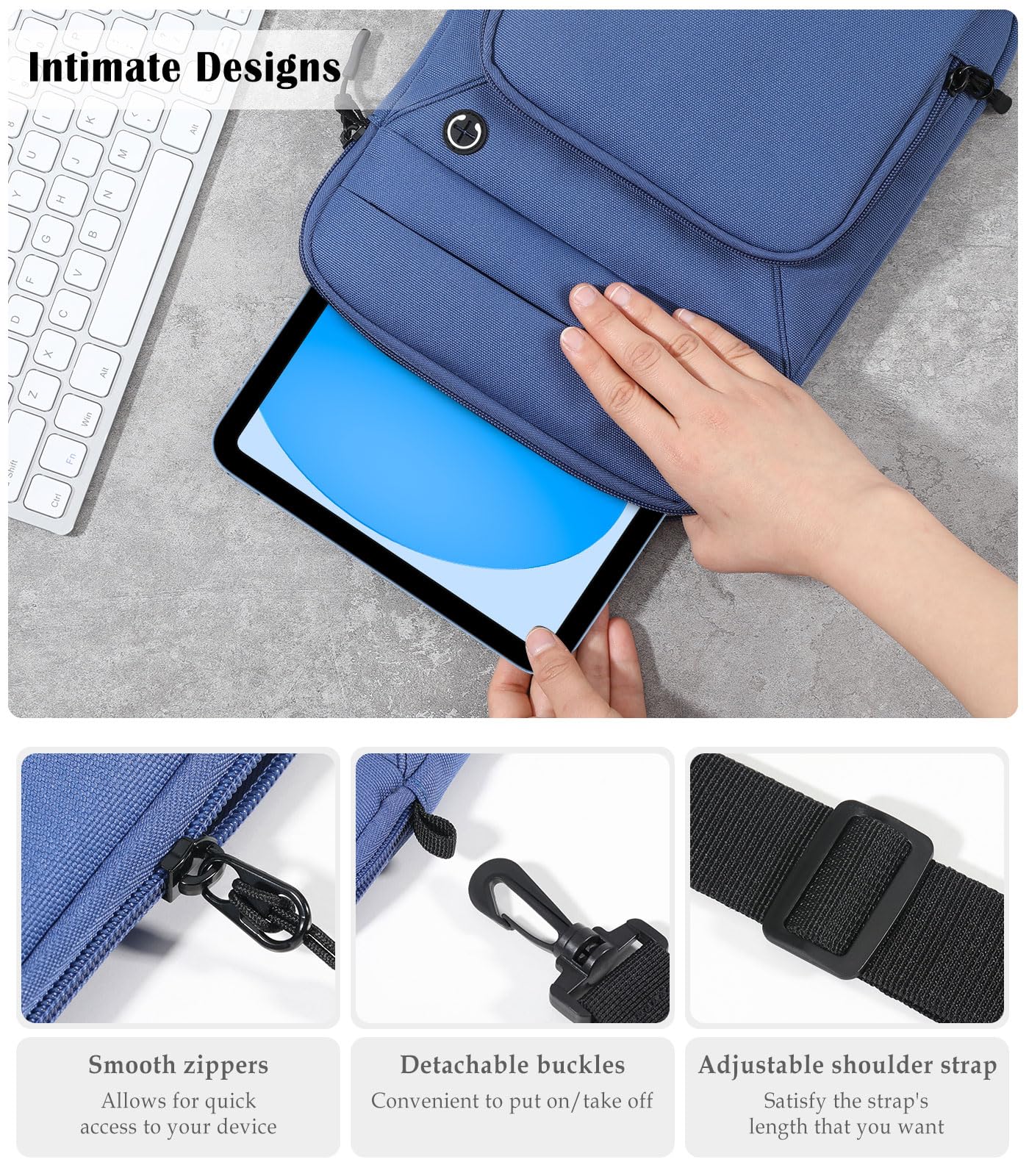 Housse étanche Pour Tablette IPad 11" - Organiseur De Voyage Avec Poches Pour Câbles Et Accessoires - 3