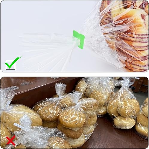 Miniatura 6 de 100 clips reutilizables de plástico verde para mantener tus alimentos frescos, clips de bolsa de almacenamiento de alimentos de 78 x 1 pulgada