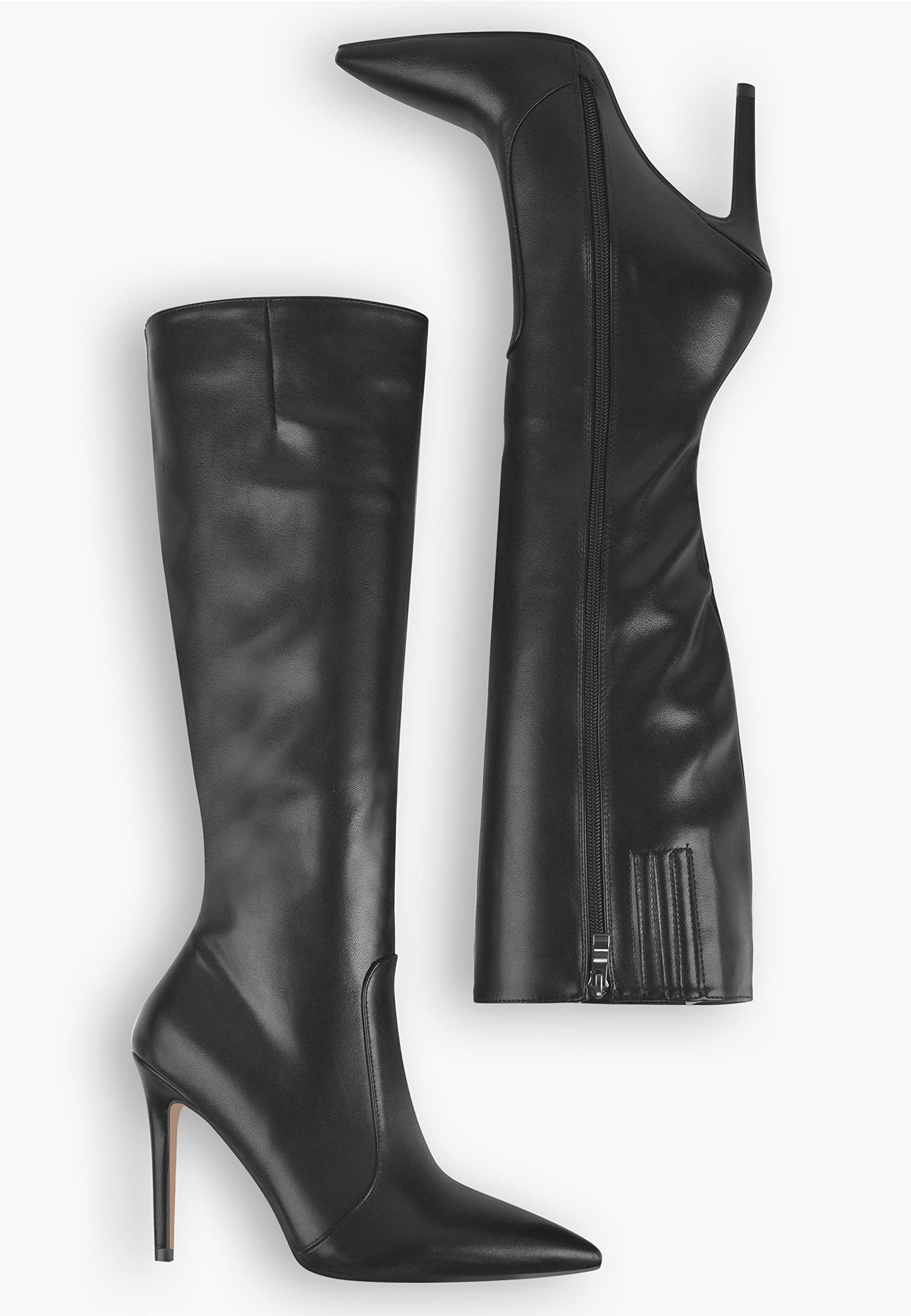 Only maker Damen Klassische Stiefel Spitze Kniehohe High Heels Stiletto Boots