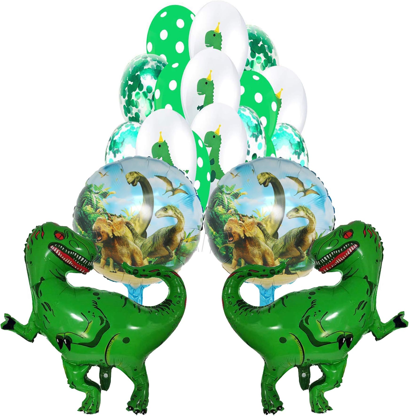 GEESEN 49pcs Dinosaur Balloons Birthday Party Decorations，Perfect for The Dinosaur Party, boy Birthday Party, Baby Shower, Classroom Party