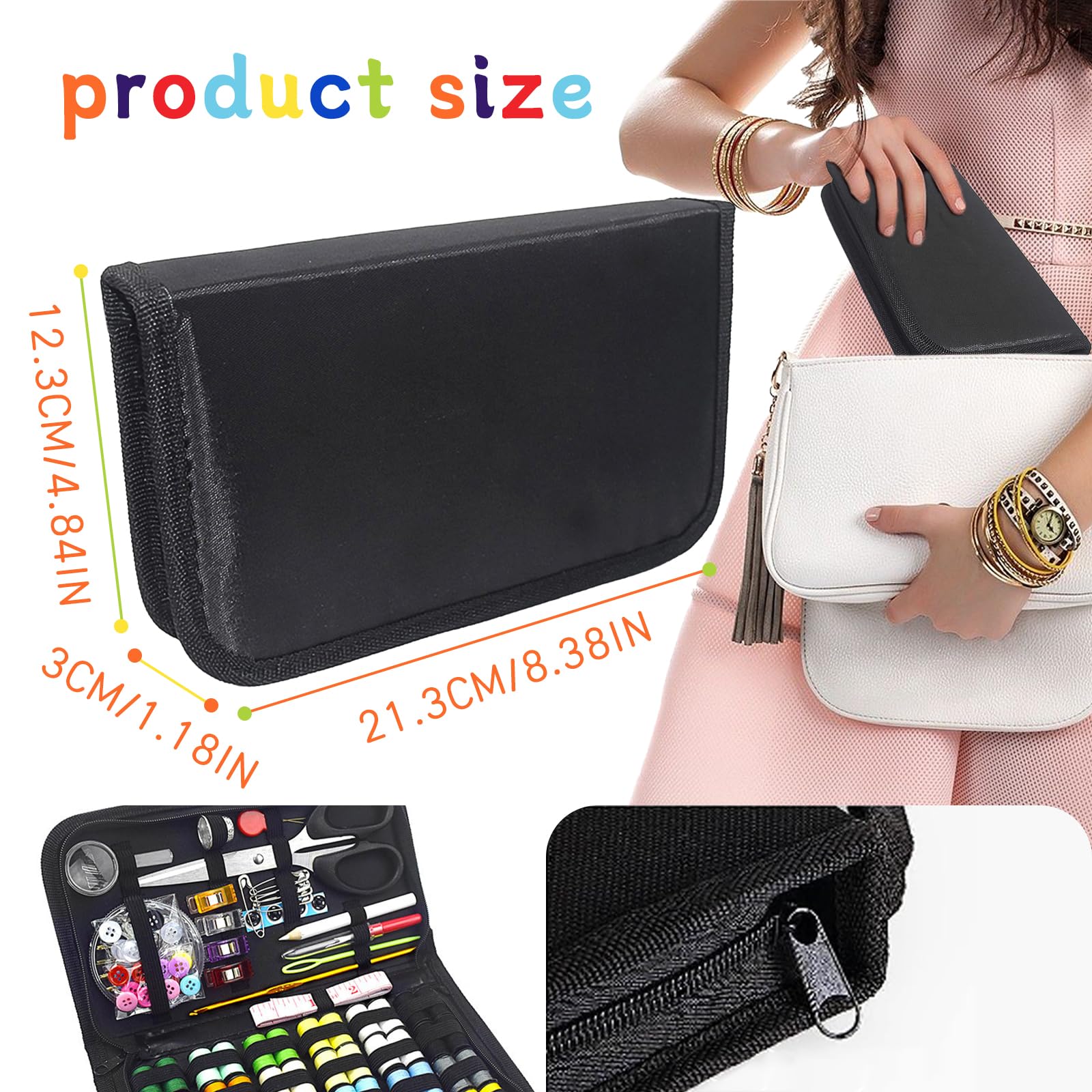 34-teiliges Nähset - Komplettset Mit Nadeln, Faden & Zubehör Für Reparaturen