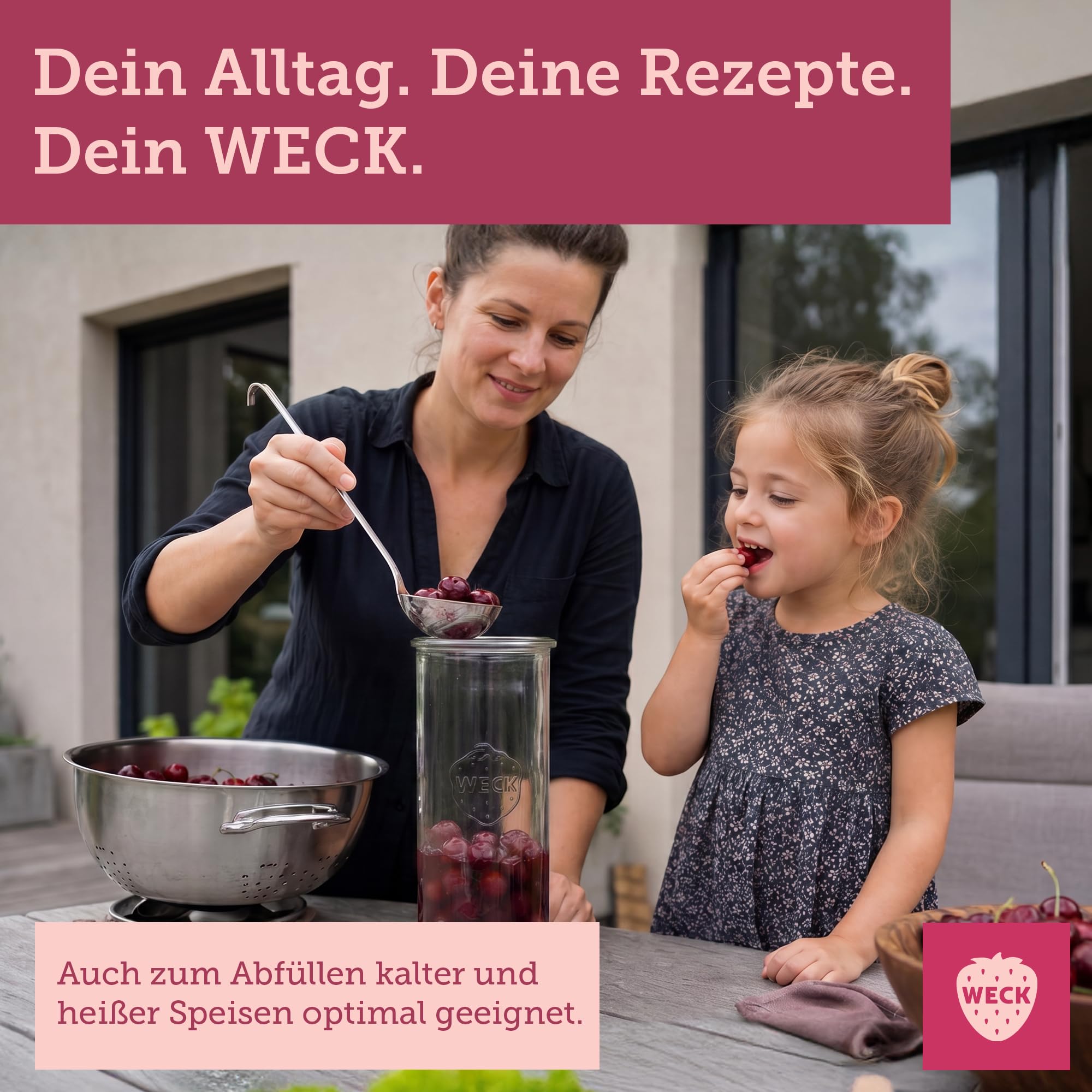Weck Słoiki 750 ml – Zestaw 6 sztuk z pokrywkami – Kształt odwrócony – Wytrzymałe i sztaplowane słoiki do przetworów i przechowywania – Idealne do Meal Prep, zakwasu i fermentacji – Wielokrotnego
