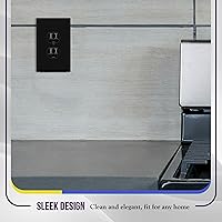 Vista 7 de ENERLITES Placa de pared dúplex para tomacorriente para receptáculos, cubierta de toma de corriente eléctrica jumbo, acabado brillante, de gran