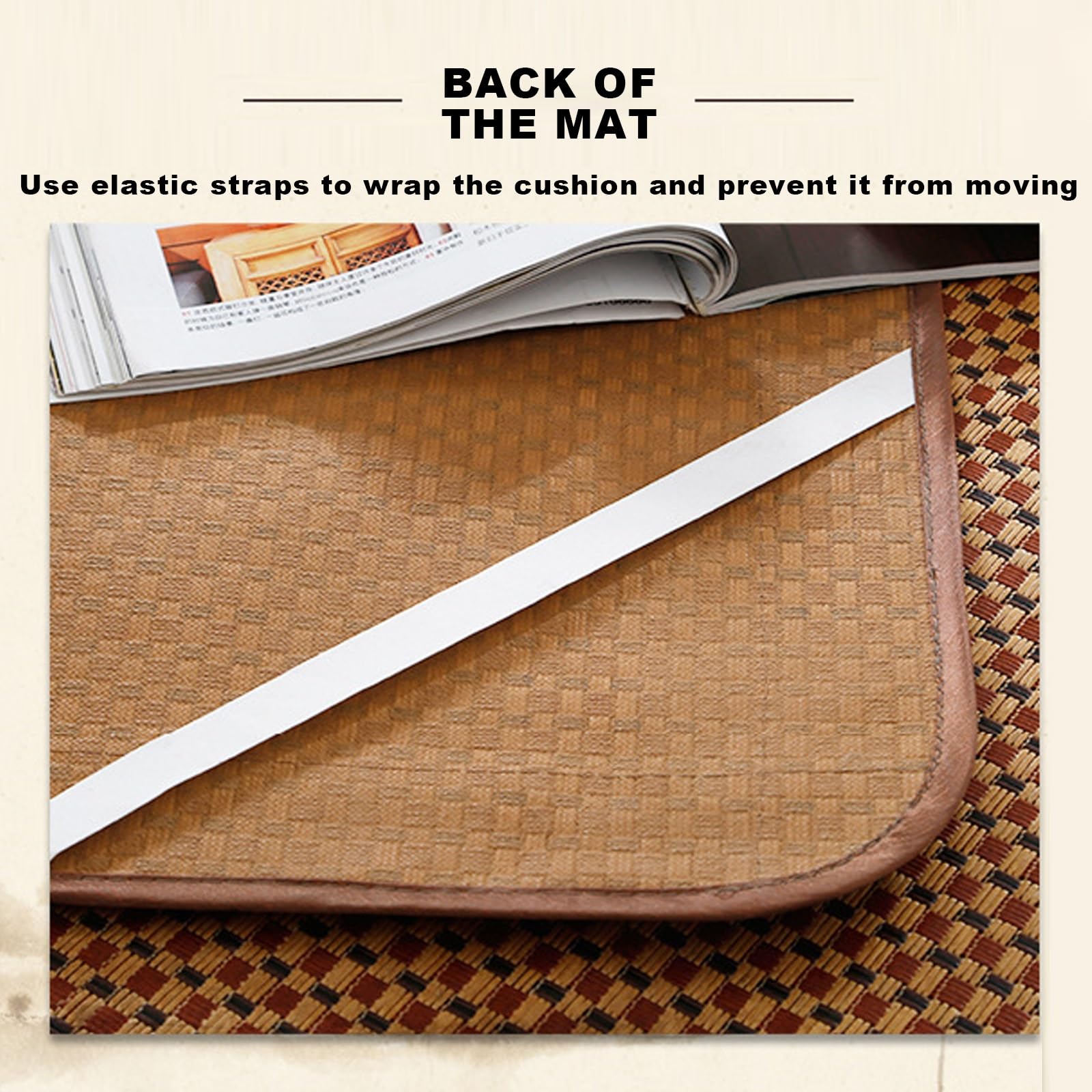 Matelas de Couchage en Bambou rafraîchissant pour l'été,Matelas Pliable pour dortoir,Double pour la Maison