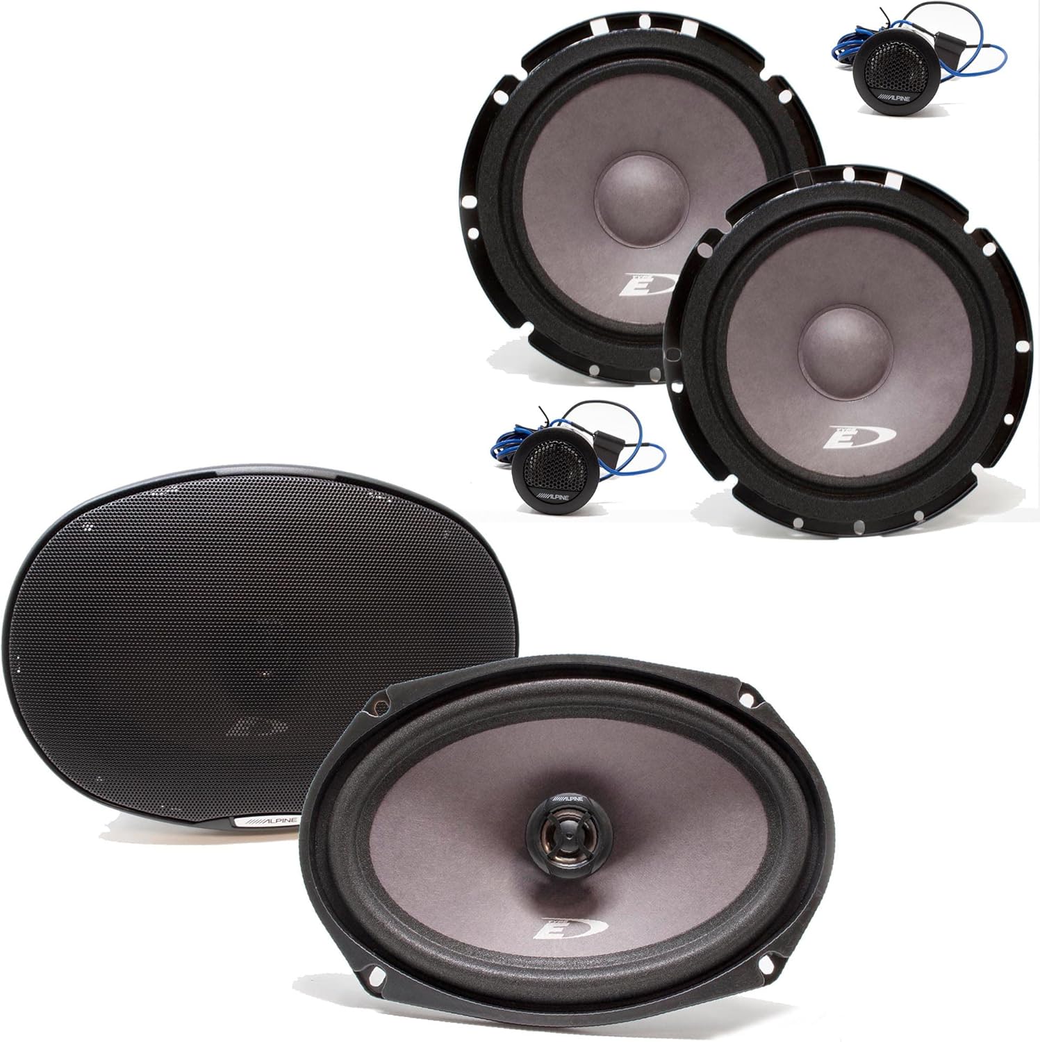 Alpine SXE1751S 6.5" Component Speakers with Alpine SXE