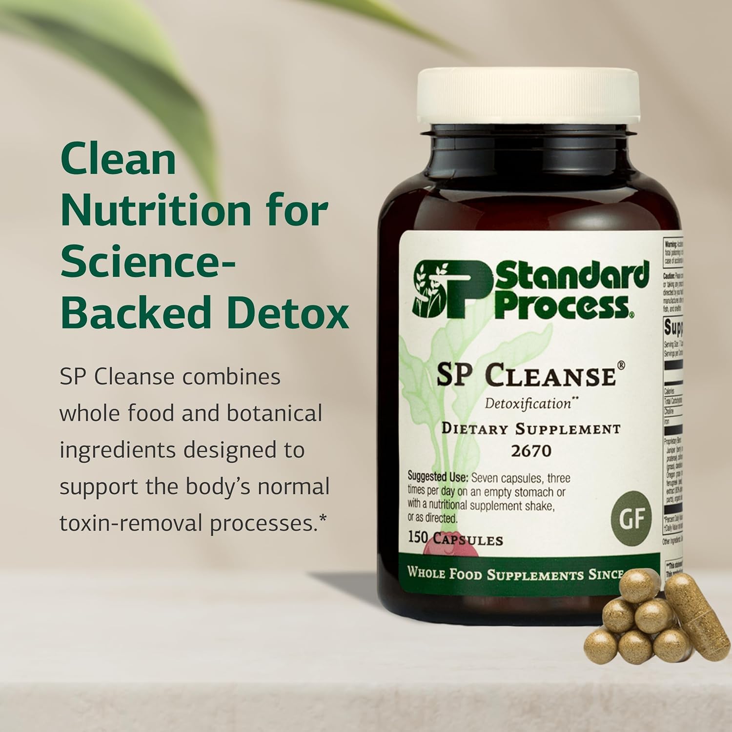 Standard Process SP Cleanse - Healthy Kidney & Liver Support Supplement - Formula Aids Gallbladder Function - Digestive Support Supplement with Apple Pectin, Barley, Beetroot & More - 150 Capsules - Image 3
